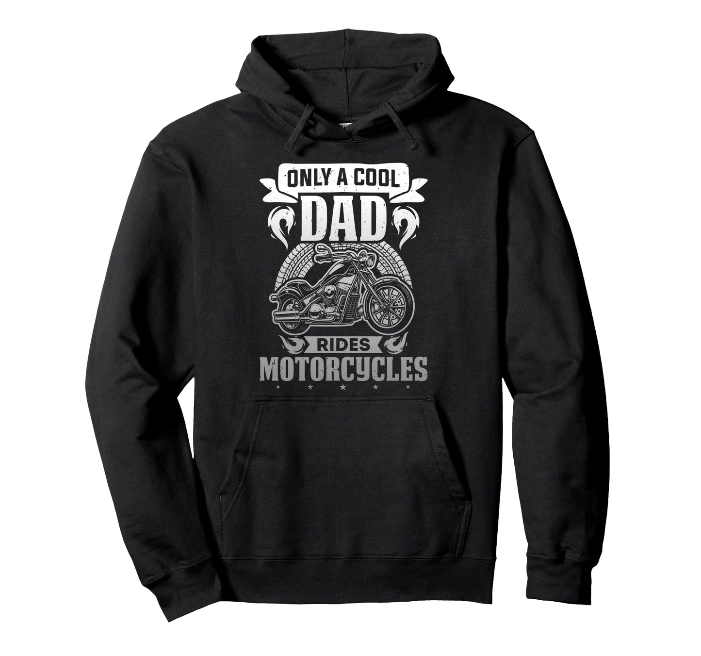 Biker Only Dad Rides Motorcycles Grandpa Hoodie - Streetwear Style Unisex - T-Shirt, Sweatshirt, Hoodie