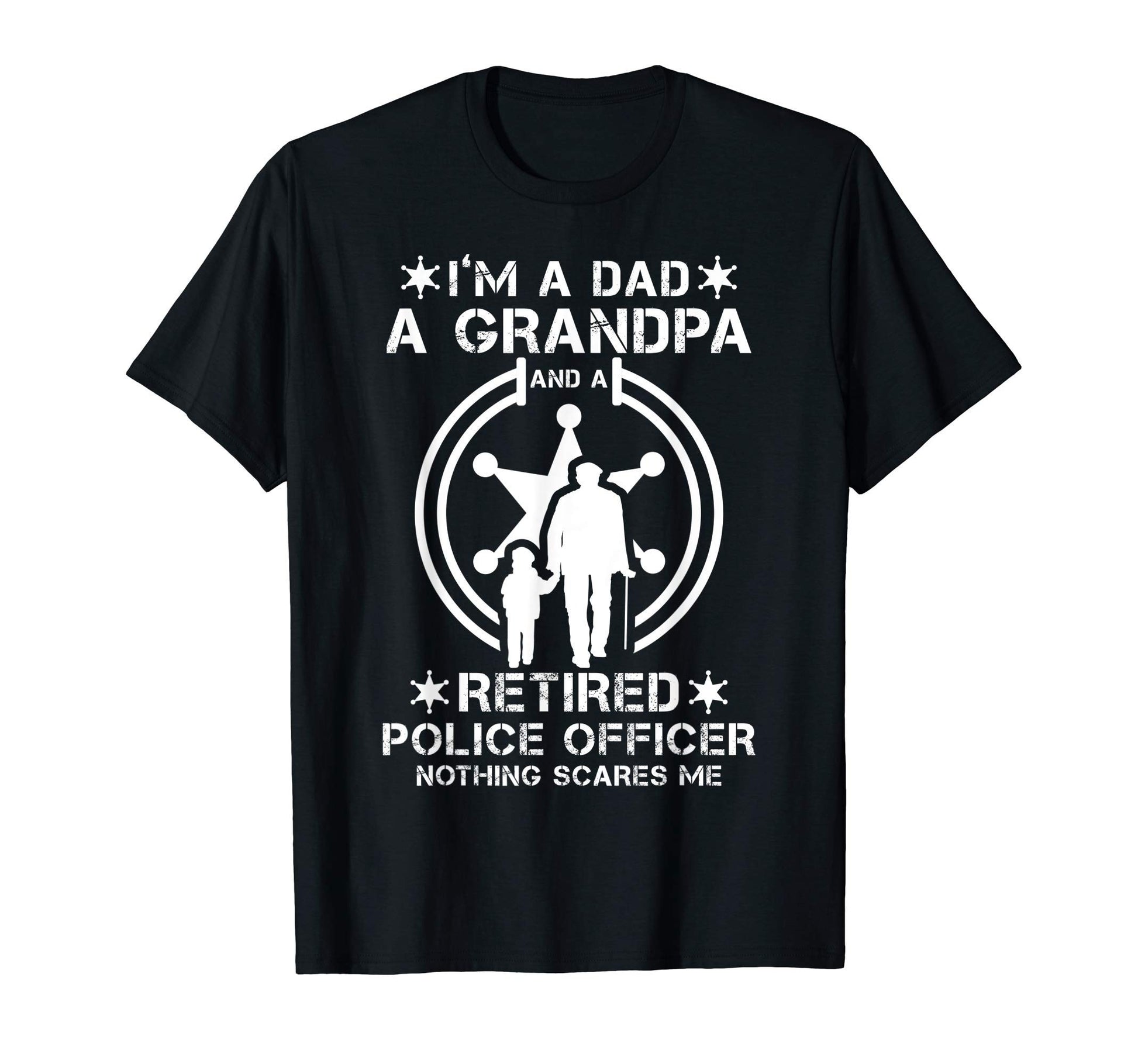 Mens Im Dad Grandpa And Retired Police T-Shirt - Graphic Print Men Women - T-Shirt, Sweatshirt, Hoodie