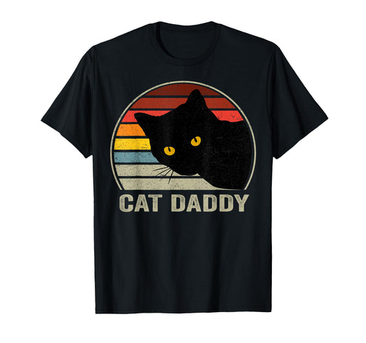 Cat Daddy Cat 80S Cat Dad T-Shirt - Trendy Graphic Unisex - T-Shirt, Sweatshirt, Hoodie