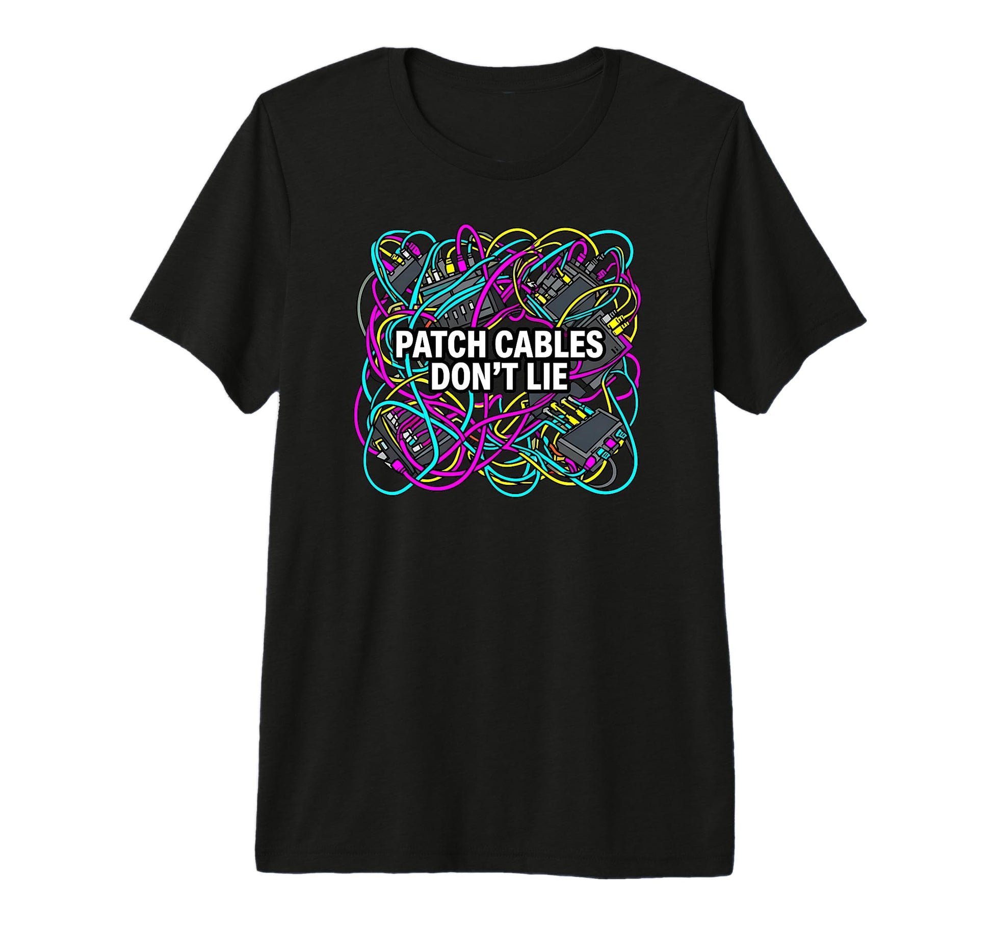 Modular Synthesizer Patch Cables Dont T-Shirt - Novelty Apparel Men Women - T-Shirt, Sweatshirt, Hoodie