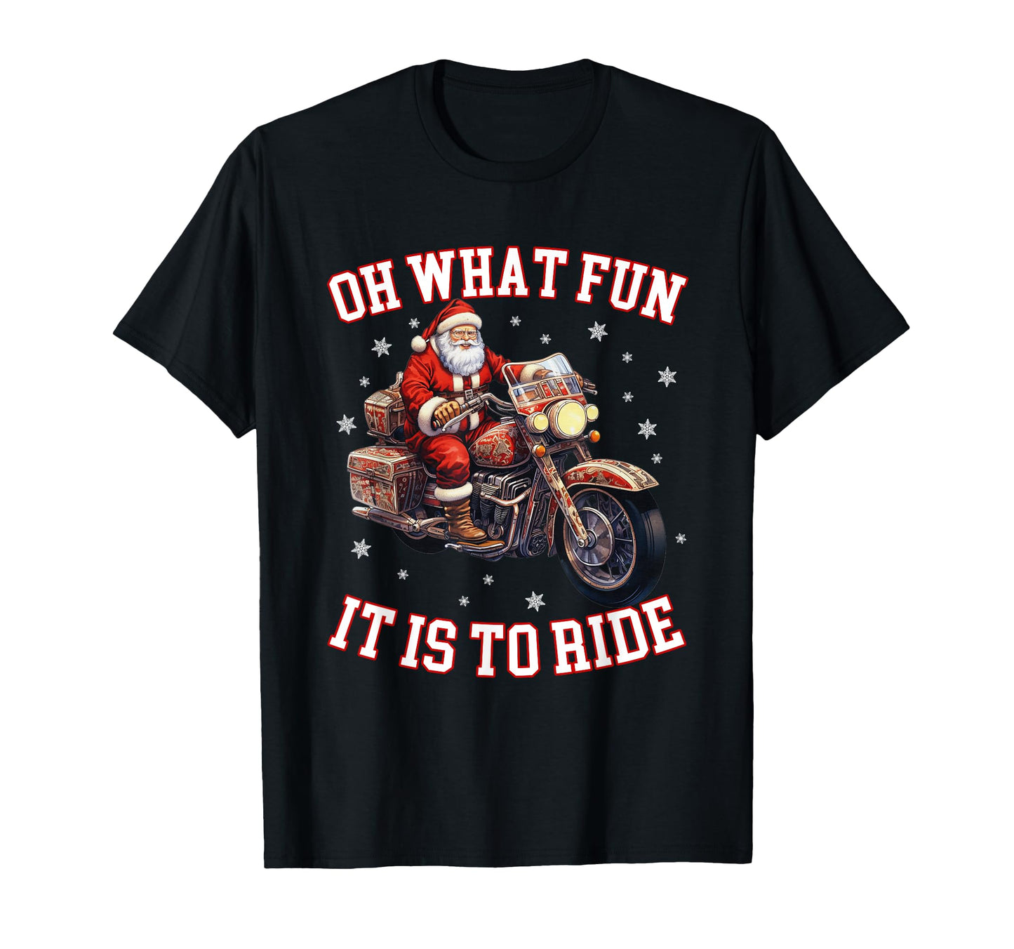 Funny Motorcycle Biker Santa Dad T-Shirt - Unique Graphic for Adults - T-Shirt, Sweatshirt, Hoodie