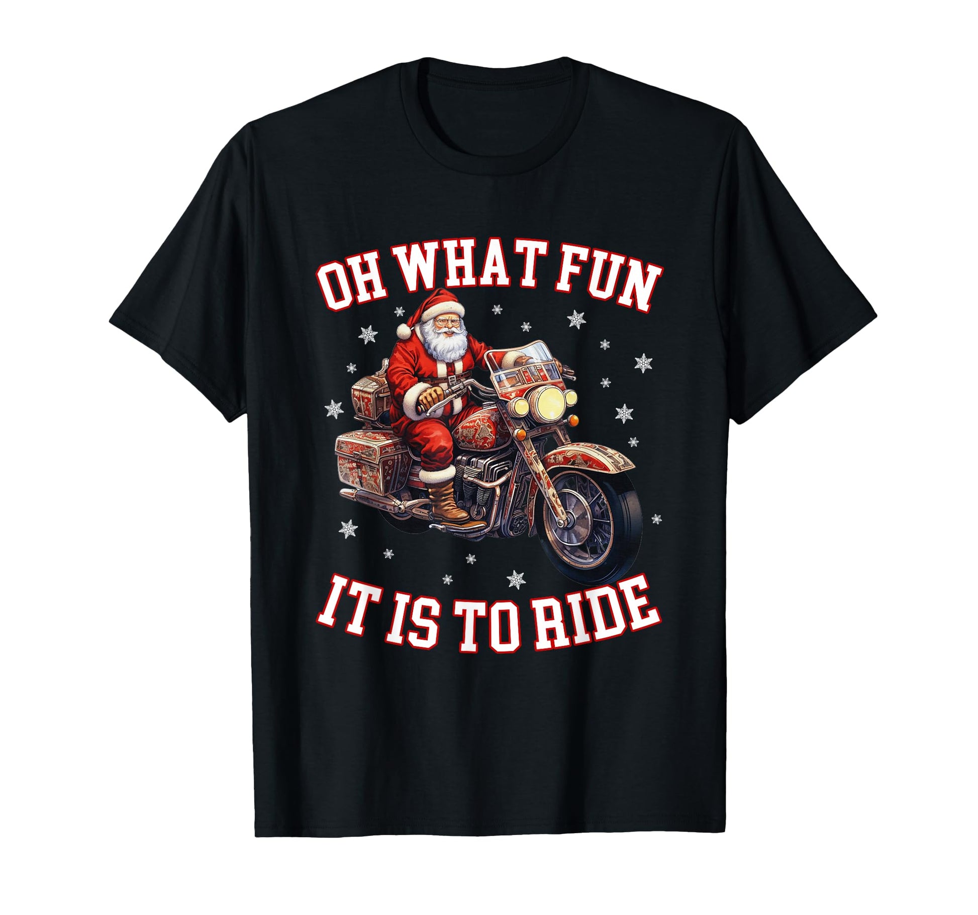 Funny Motorcycle Biker Santa Dad T-Shirt - Unique Graphic for Adults - T-Shirt, Sweatshirt, Hoodie