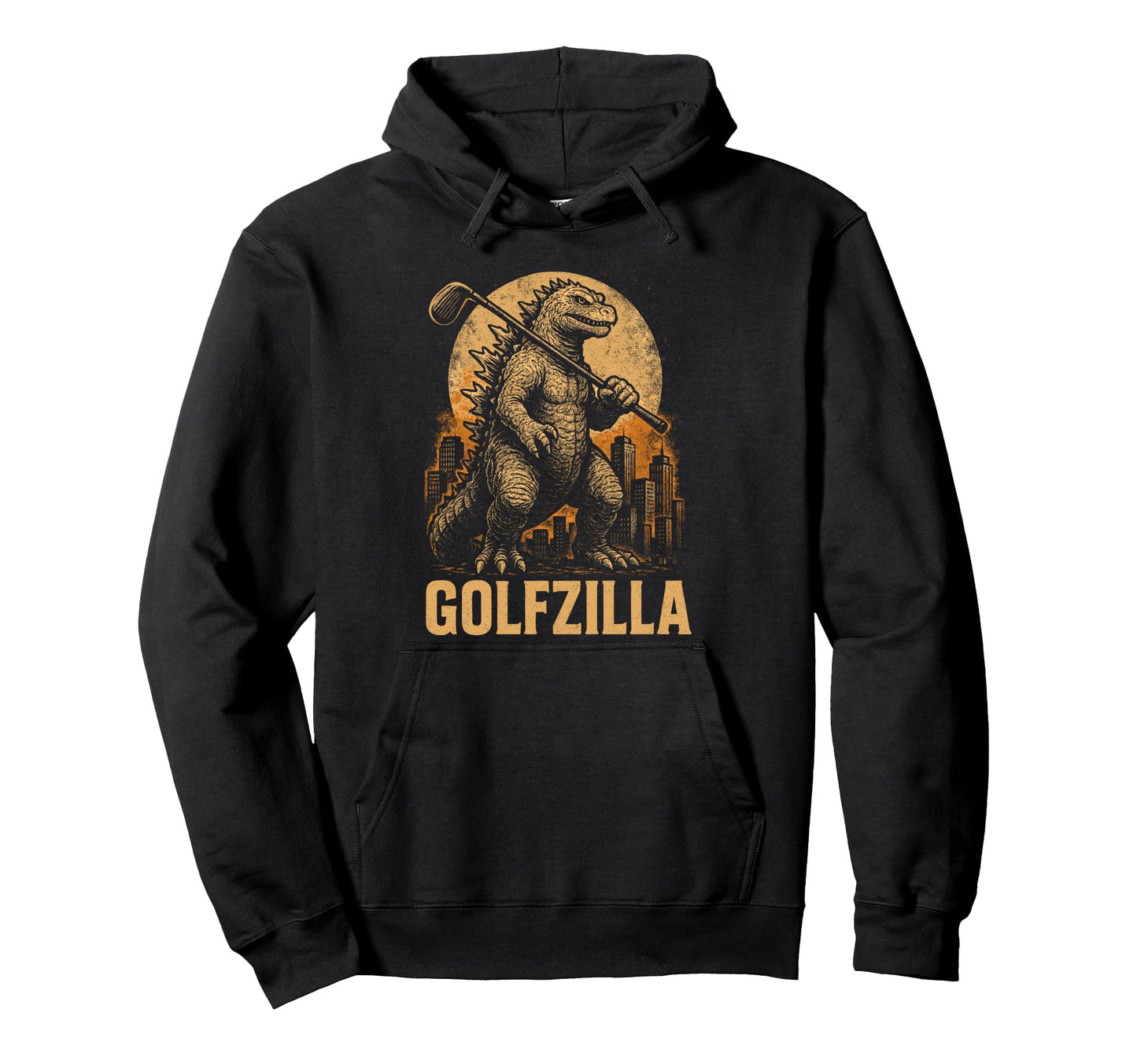 Funny Golfzilla Golf Player Golfer Hoodie - Aesthetic Graphic Unisex - T-Shirt, Sweatshirt, Hoodie