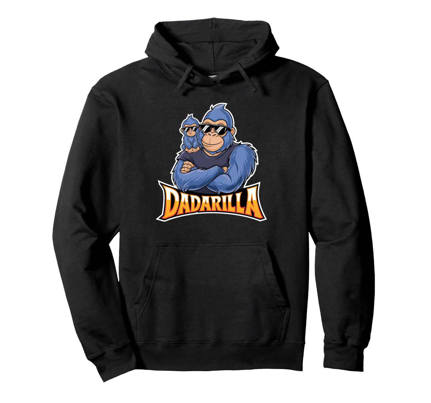 Father Gorilla Dad Daughter Gorilla Hoodie - Minimalist Print for Adults - T-Shirt, Sweatshirt, Hoodie