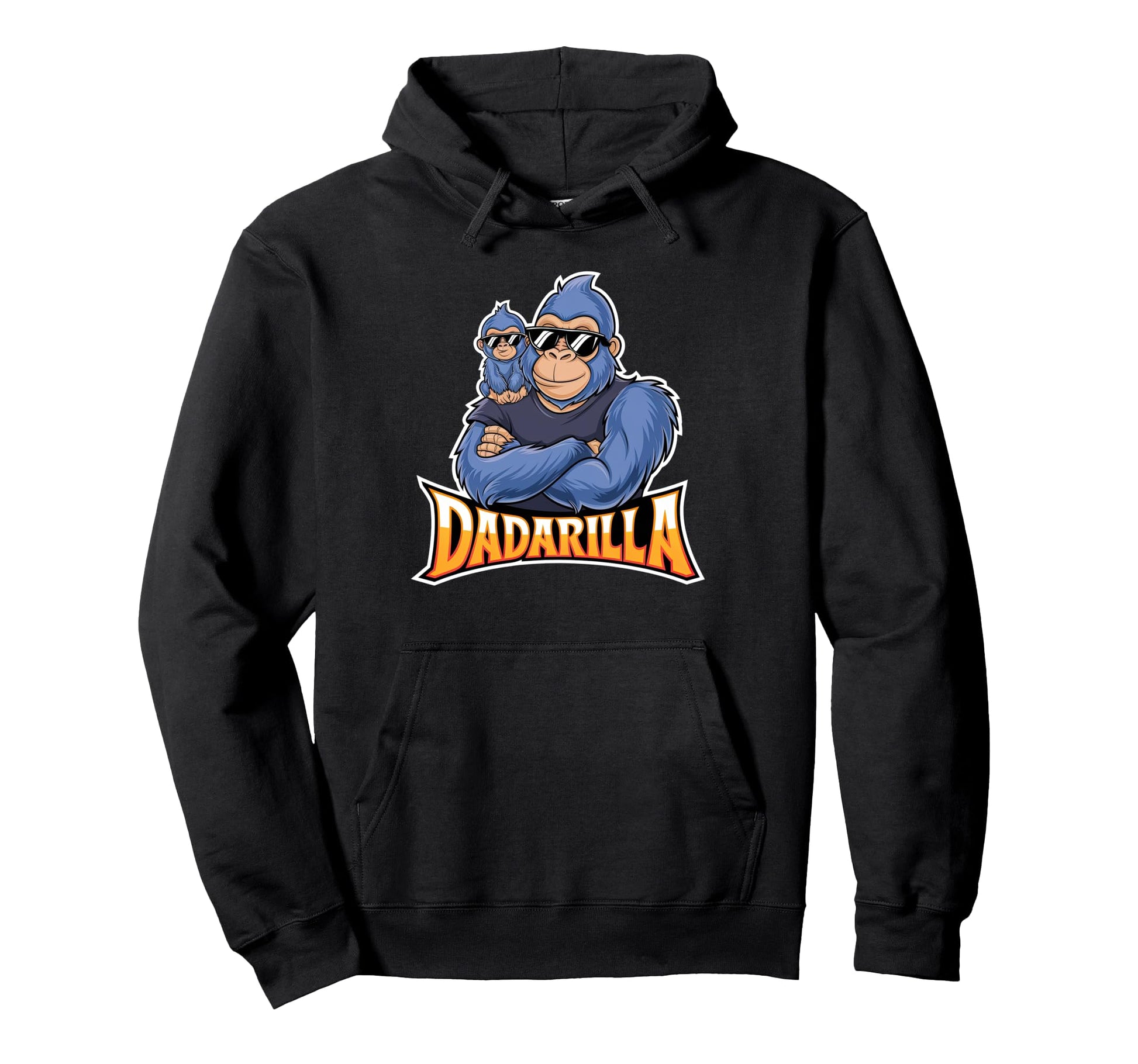 Father Gorilla Dad Daughter Gorilla Hoodie - Minimalist Print for Adults - T-Shirt, Sweatshirt, Hoodie