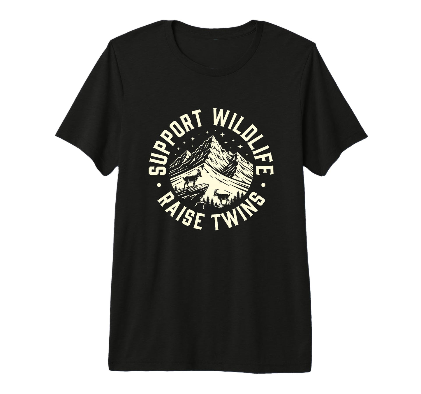 Support Wildlife Raise Twins Funny Mom T-Shirt - Custom Art Print Unisex - T-Shirt, Sweatshirt, Hoodie
