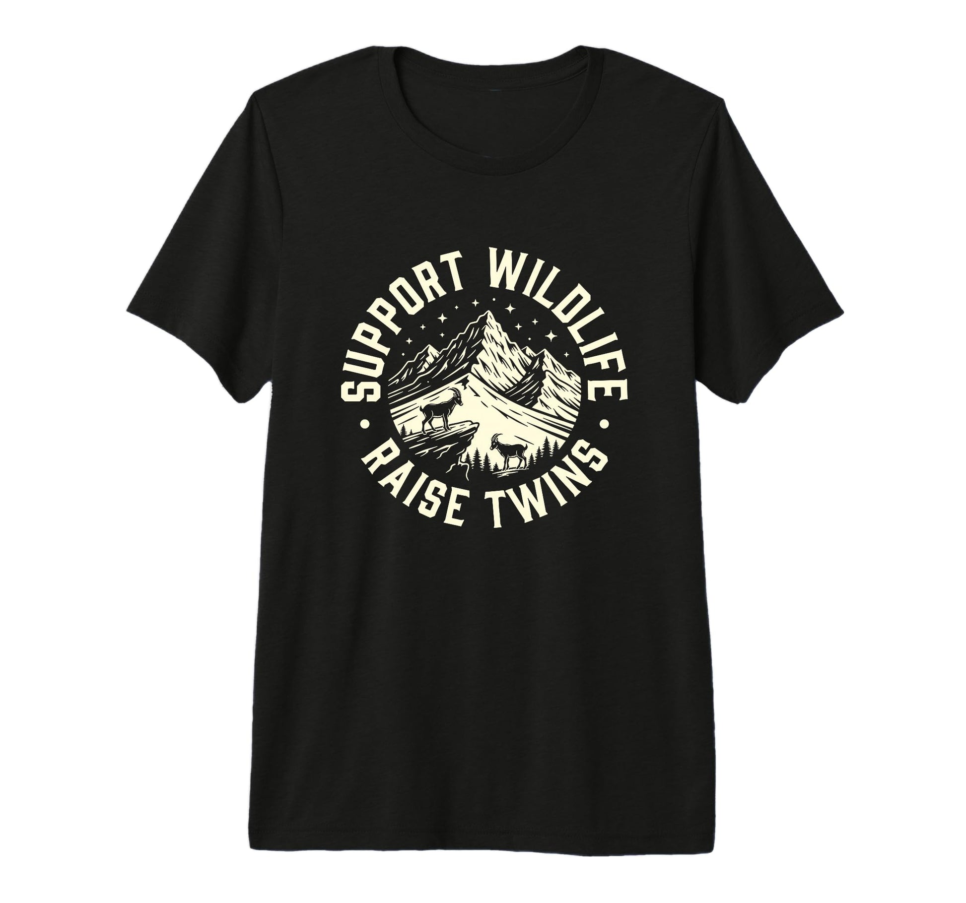 Support Wildlife Raise Twins Funny Mom T-Shirt - Custom Art Print Unisex - T-Shirt, Sweatshirt, Hoodie
