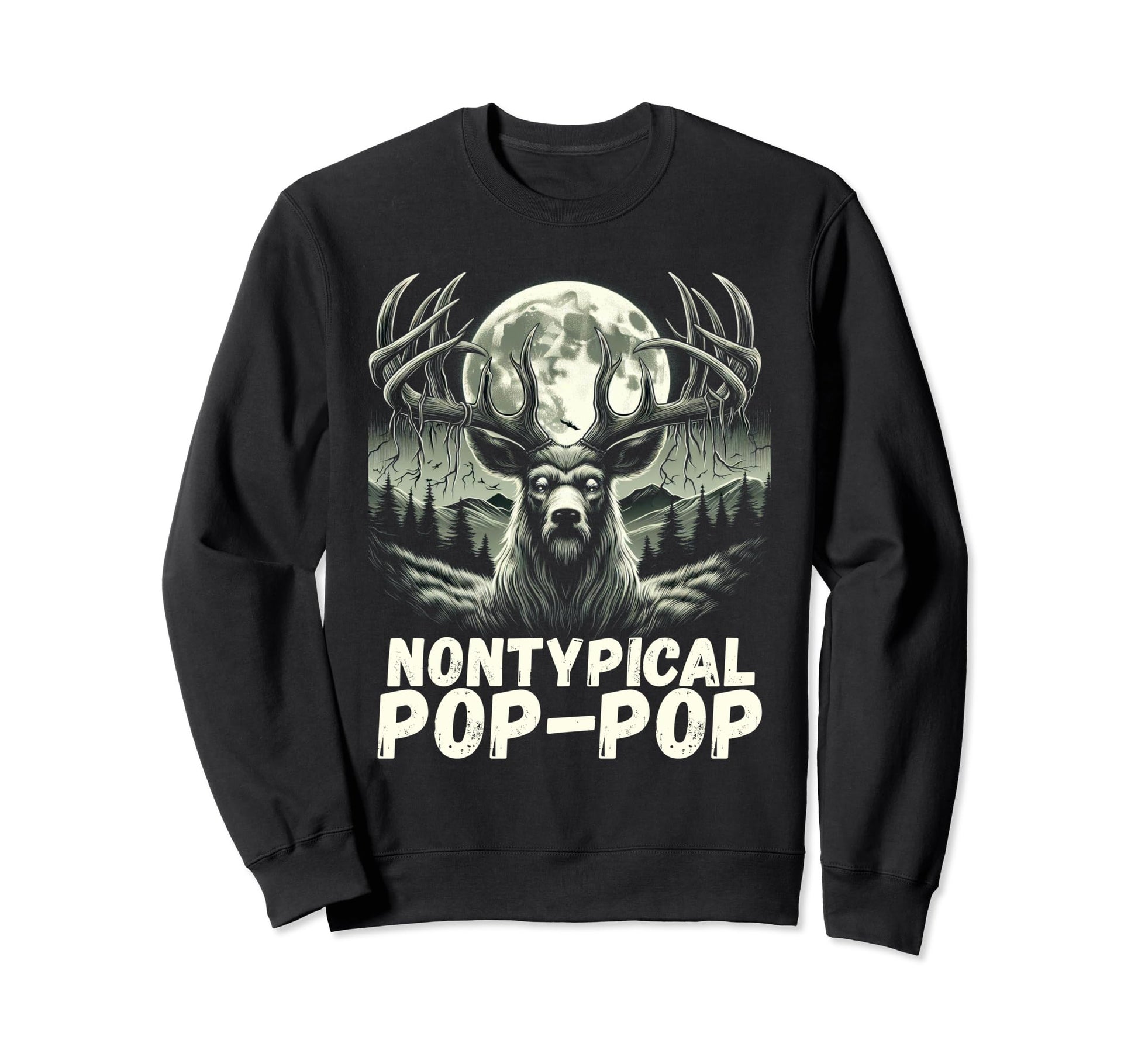 Fathers Day Mens Mule Deer Hunting Sweatshirt - Custom Art Print Men Women - T-Shirt, Sweatshirt, Hoodie