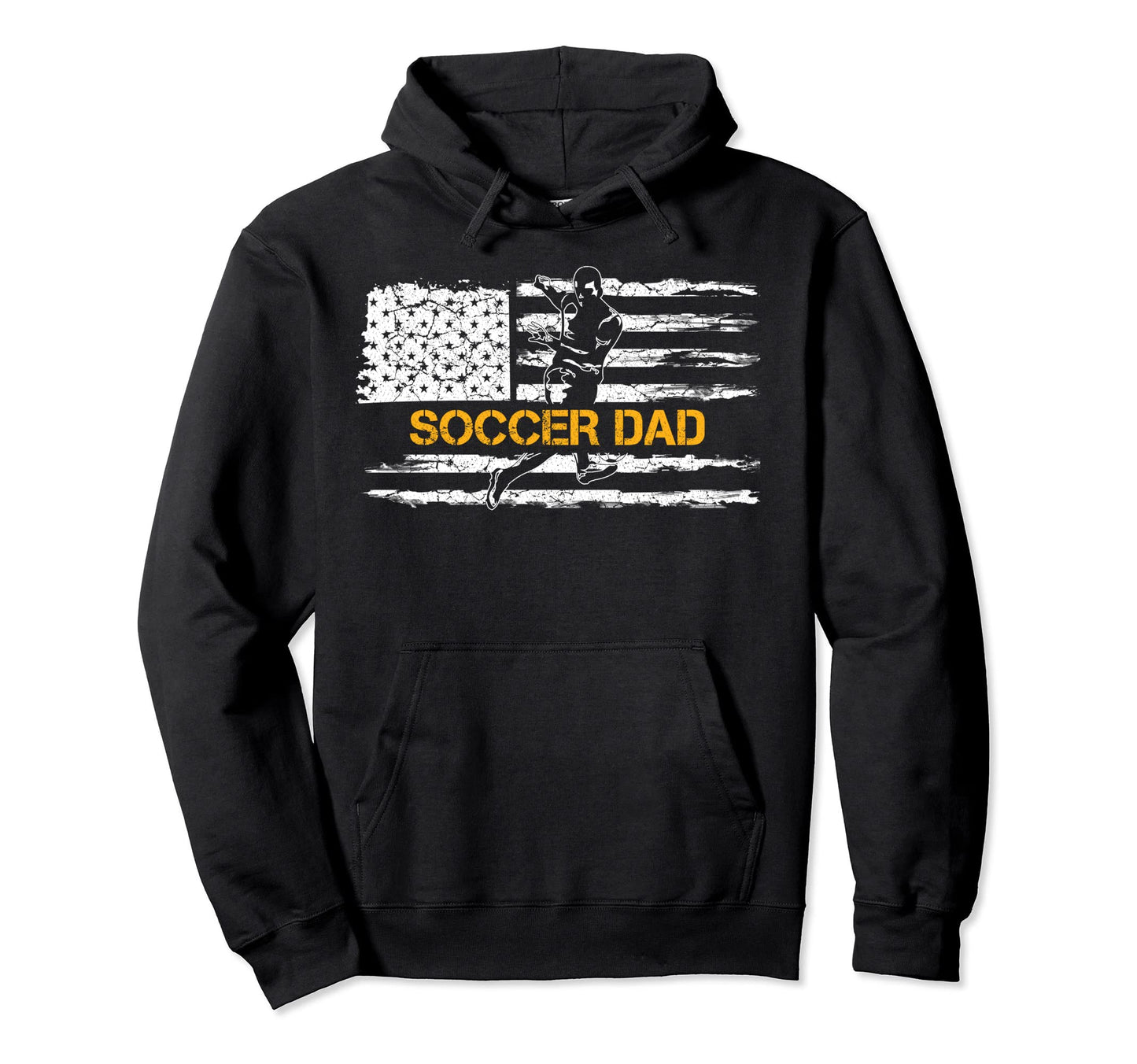 American Flag Proud Soccer Dad Football Hoodie - Minimalist Print Unisex - T-Shirt, Sweatshirt, Hoodie