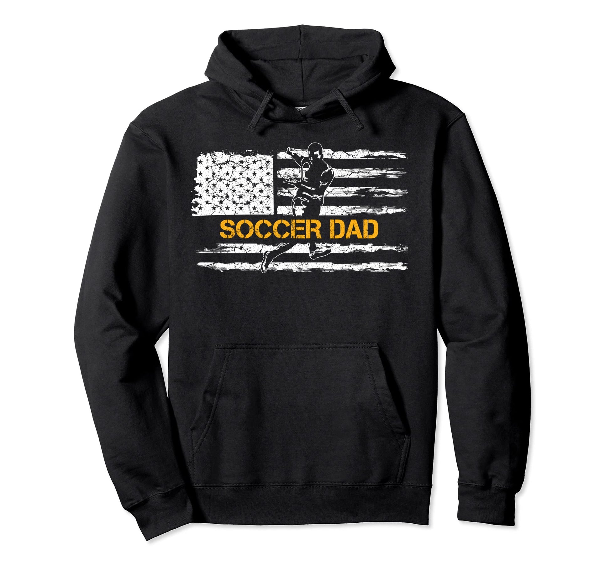 American Flag Proud Soccer Dad Football Hoodie - Minimalist Print Unisex - T-Shirt, Sweatshirt, Hoodie