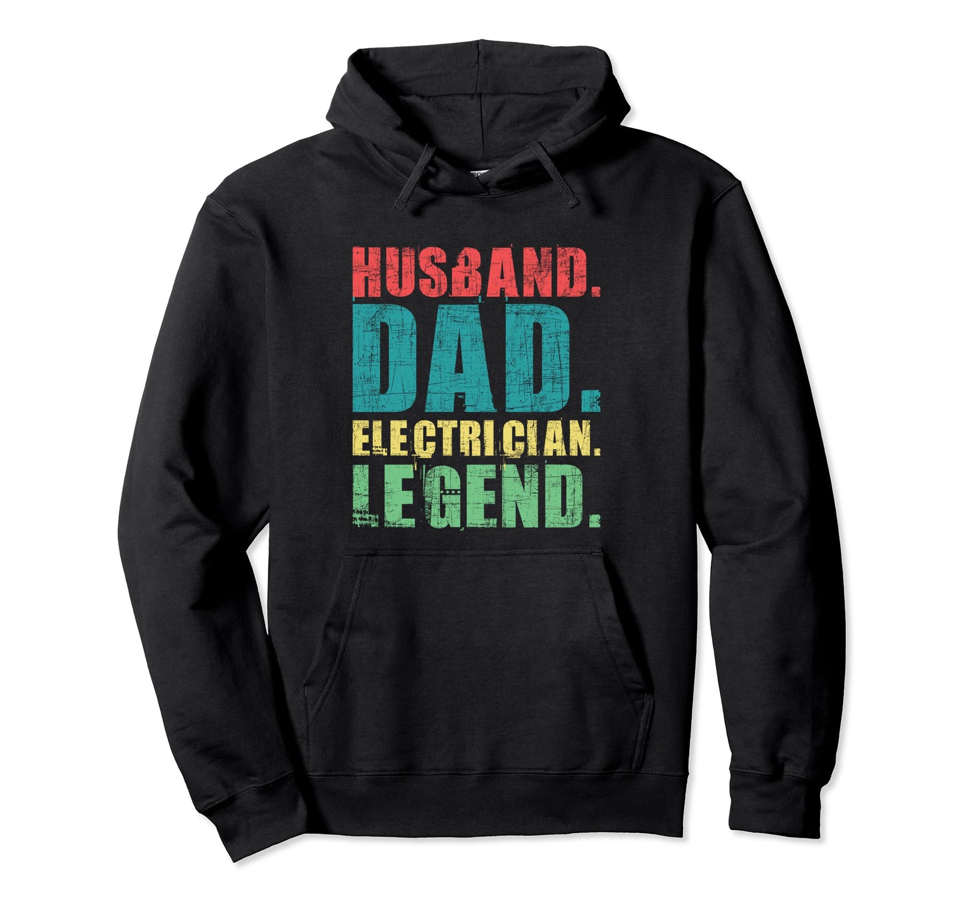 Husband Dad Electrician Legend Hoodie - Trendy Graphic Men Women - T-Shirt, Sweatshirt, Hoodie
