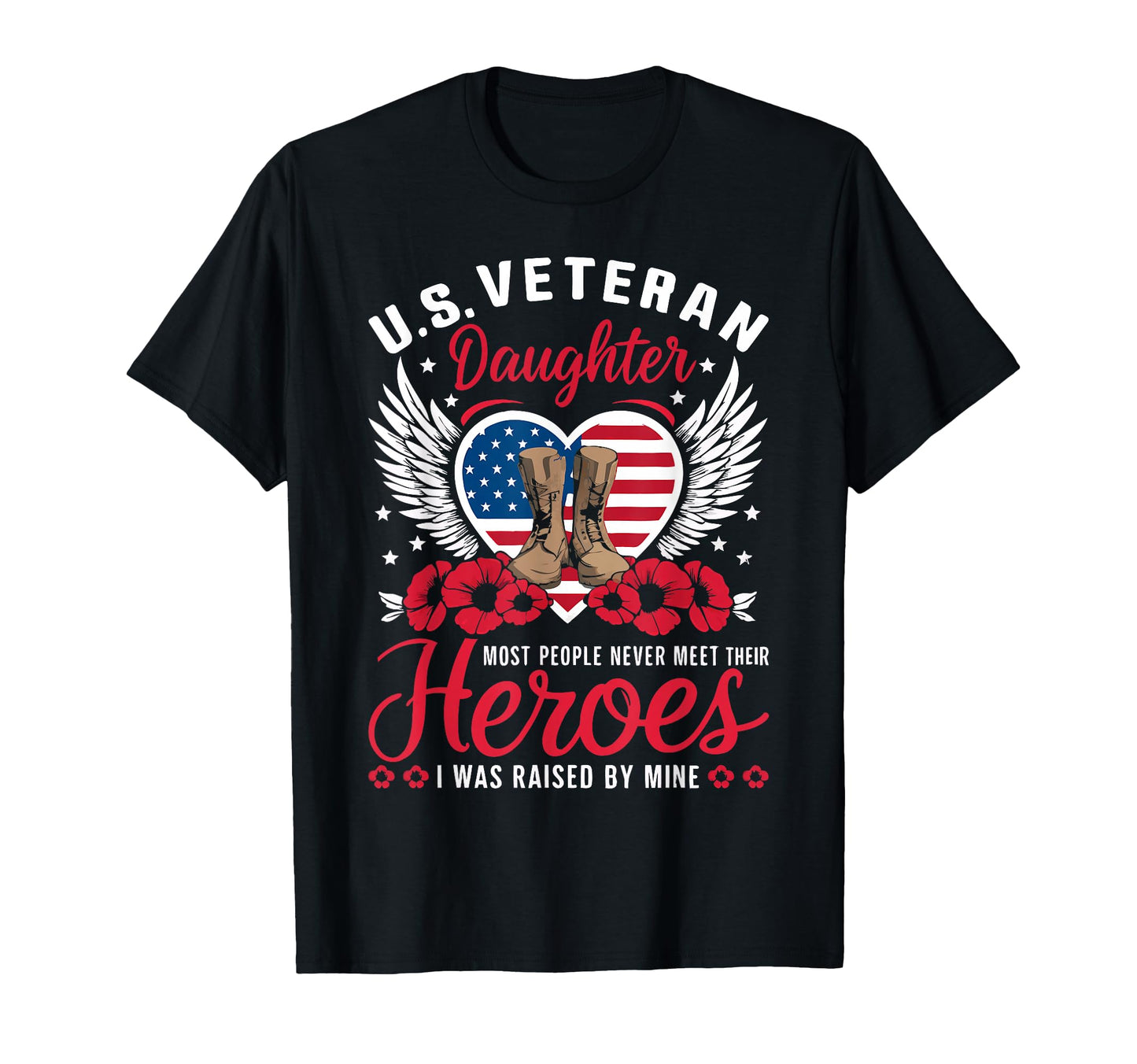 Veteran Daughter Dad Mom Usa T-Shirt - Minimalist Print for Adults - T-Shirt, Sweatshirt, Hoodie