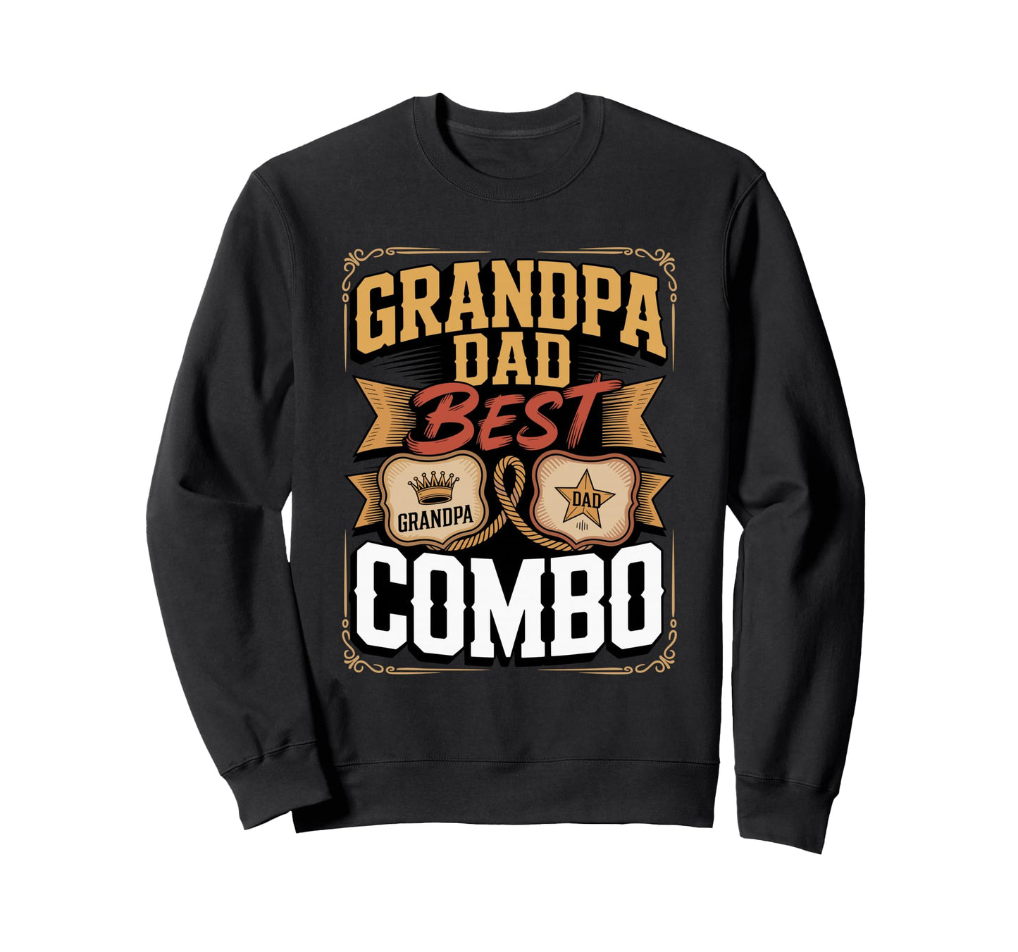 Grandpa Best Combo Grandfather Sweatshirt - Aesthetic Graphic for Adults - T-Shirt, Sweatshirt, Hoodie