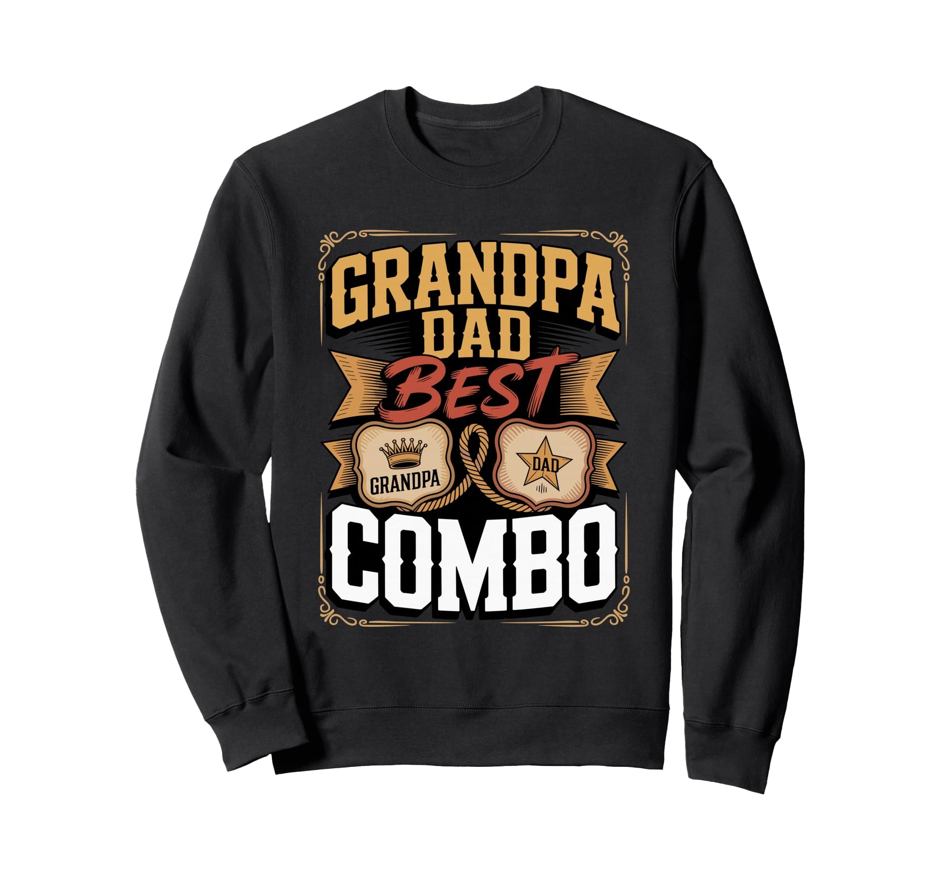 Grandpa Best Combo Grandfather Sweatshirt - Aesthetic Graphic for Adults - T-Shirt, Sweatshirt, Hoodie