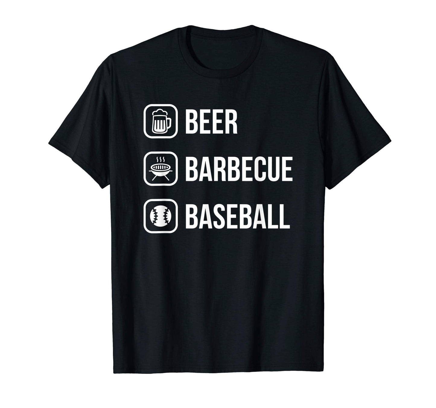 Beer Barbecue Baseball Fathers Day Gift T-Shirt - Unique Graphic Unisex - T-Shirt, Sweatshirt, Hoodie