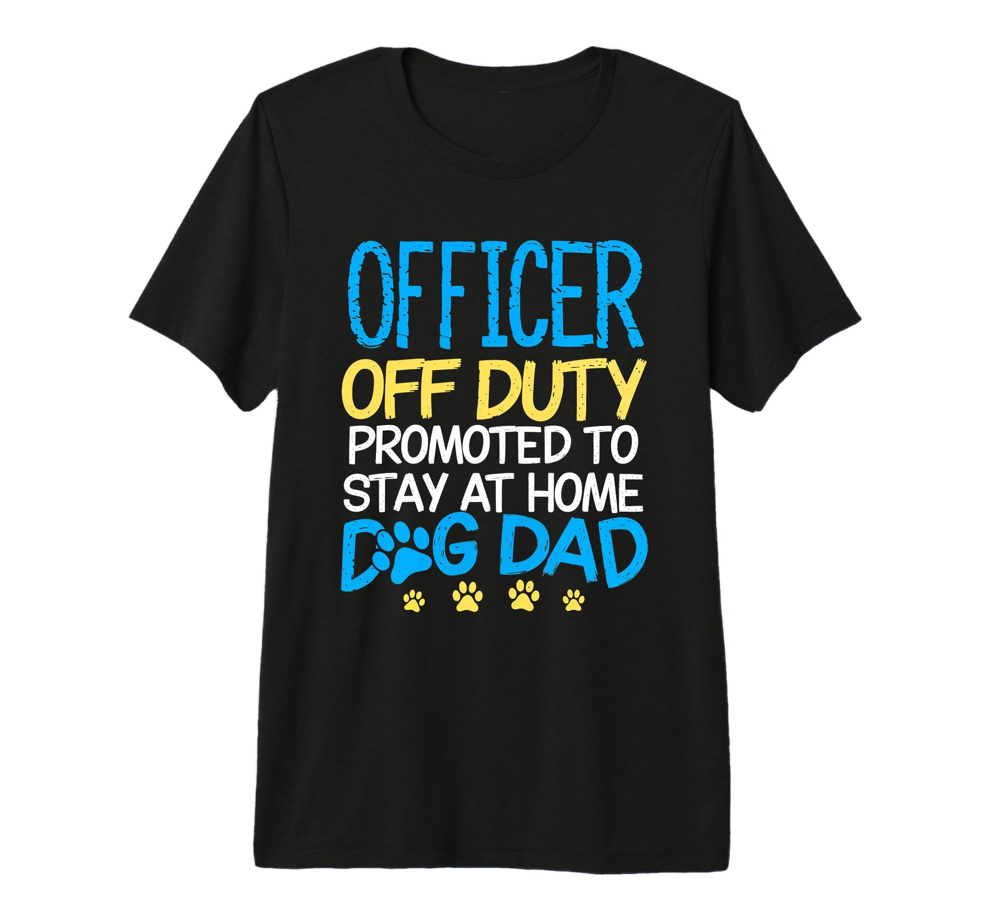 Officer Off Duty Dog Dad Police Pet T-Shirt - Minimalist Print for Adults - T-Shirt, Sweatshirt, Hoodie