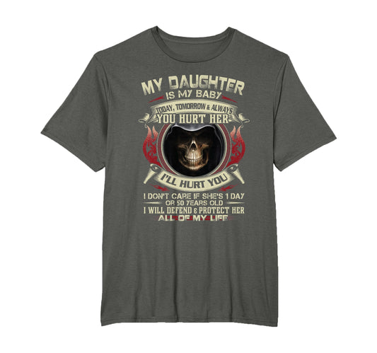 Badass Dad My Daughter Dating T-Shirt - Casual Everyday Wear Men Women - T-Shirt, Sweatshirt, Hoodie