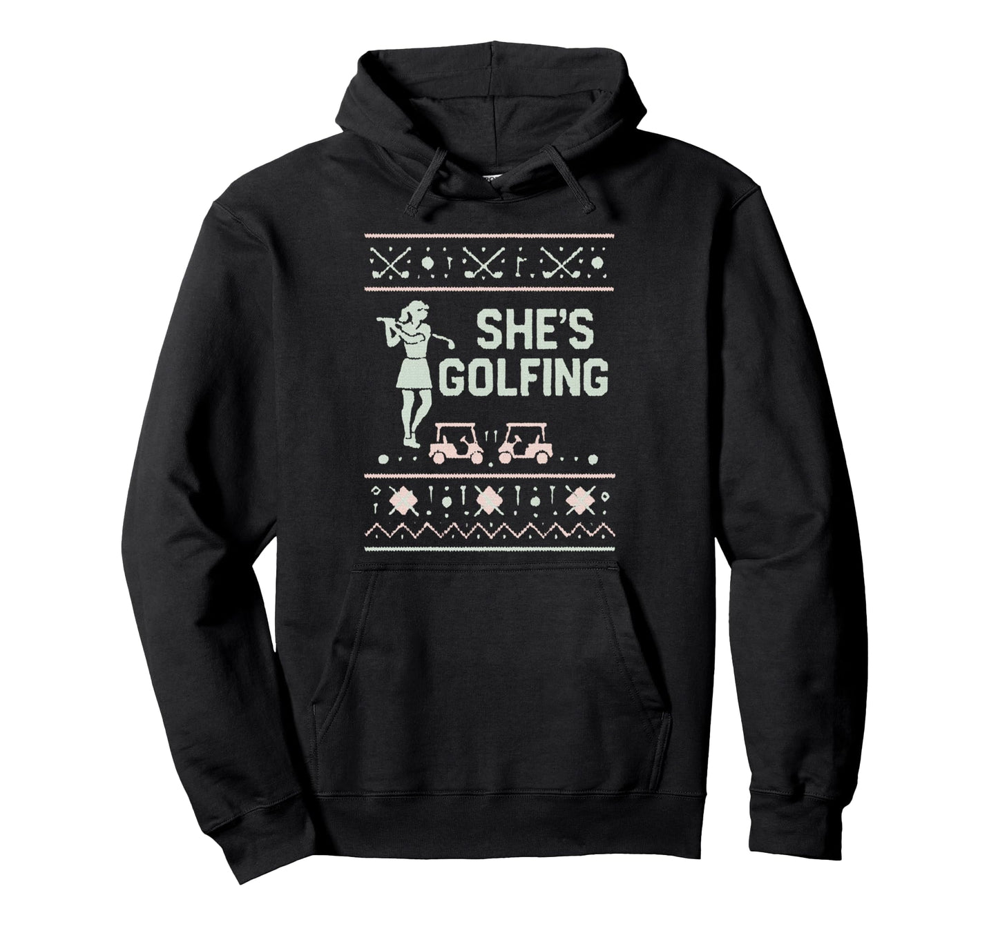 Shes Golfing Golfing Husband Golf Dad Hoodie - Streetwear Style Men Women - T-Shirt, Sweatshirt, Hoodie