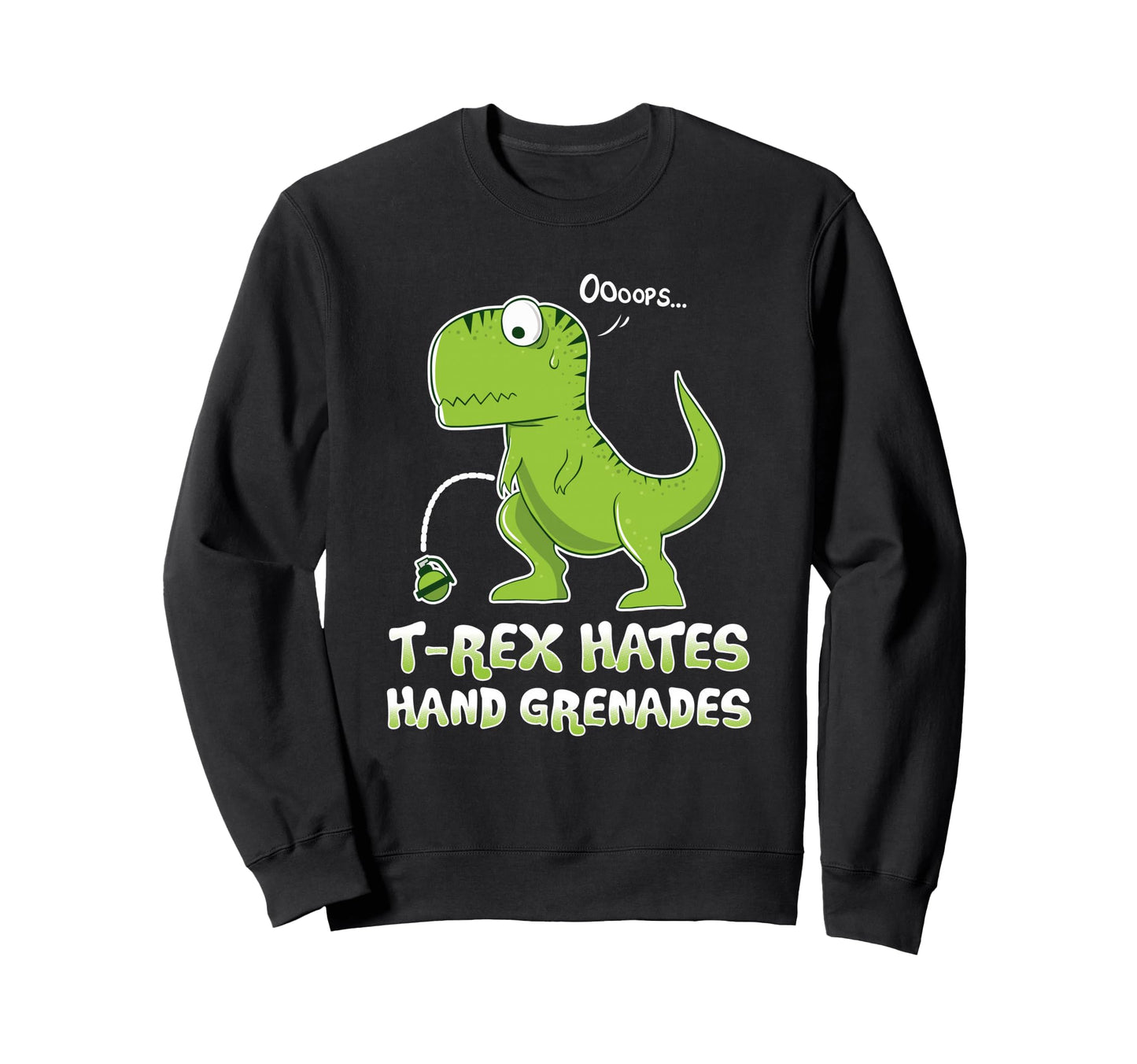 Funny T Rex Hates Hand Sweatshirt - Casual Everyday Wear Men Women - T-Shirt, Sweatshirt, Hoodie