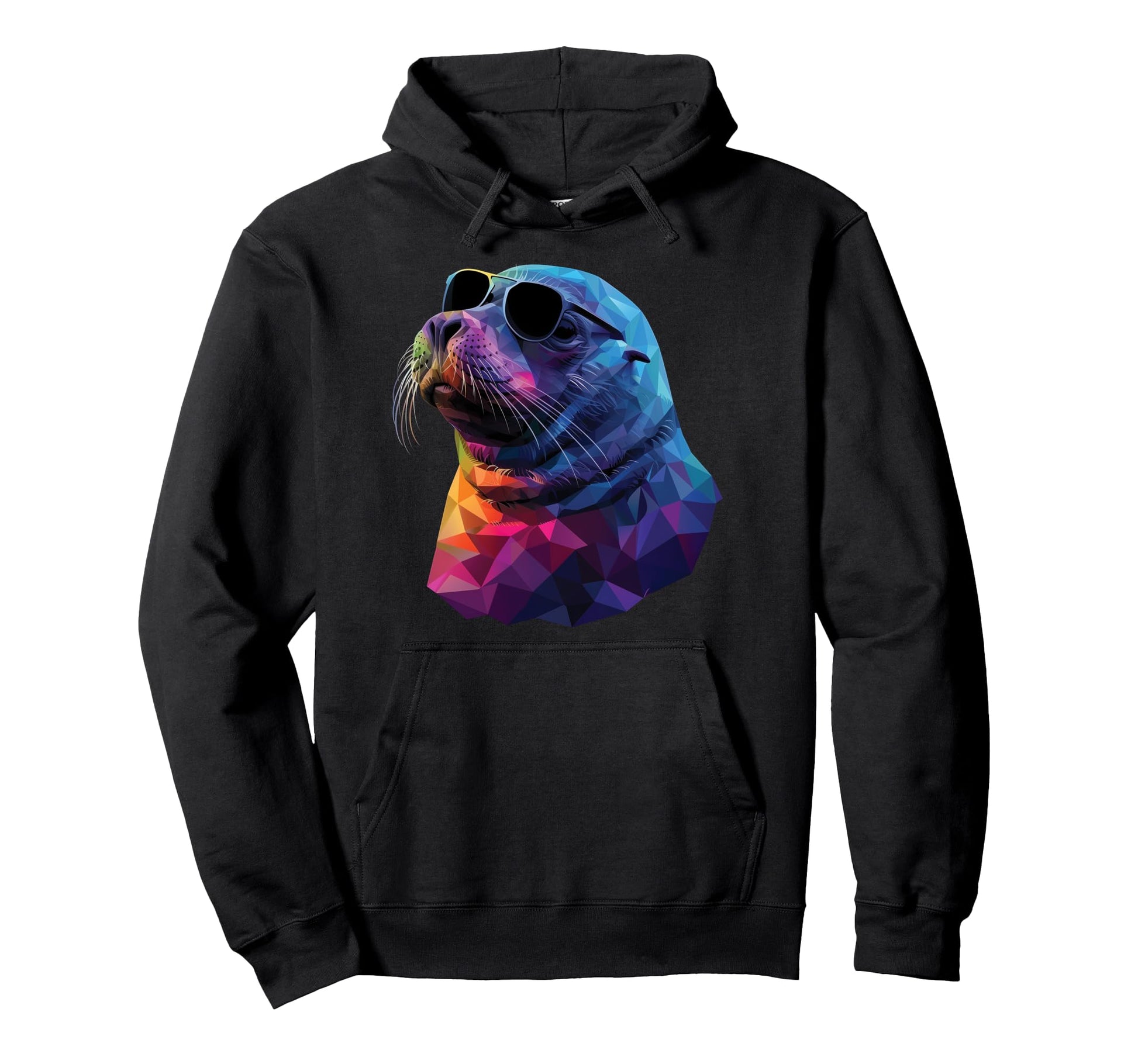 Elephant Seal Dad Mom Sunglasses Hoodie - Custom Art Print for Adults - T-Shirt, Sweatshirt, Hoodie
