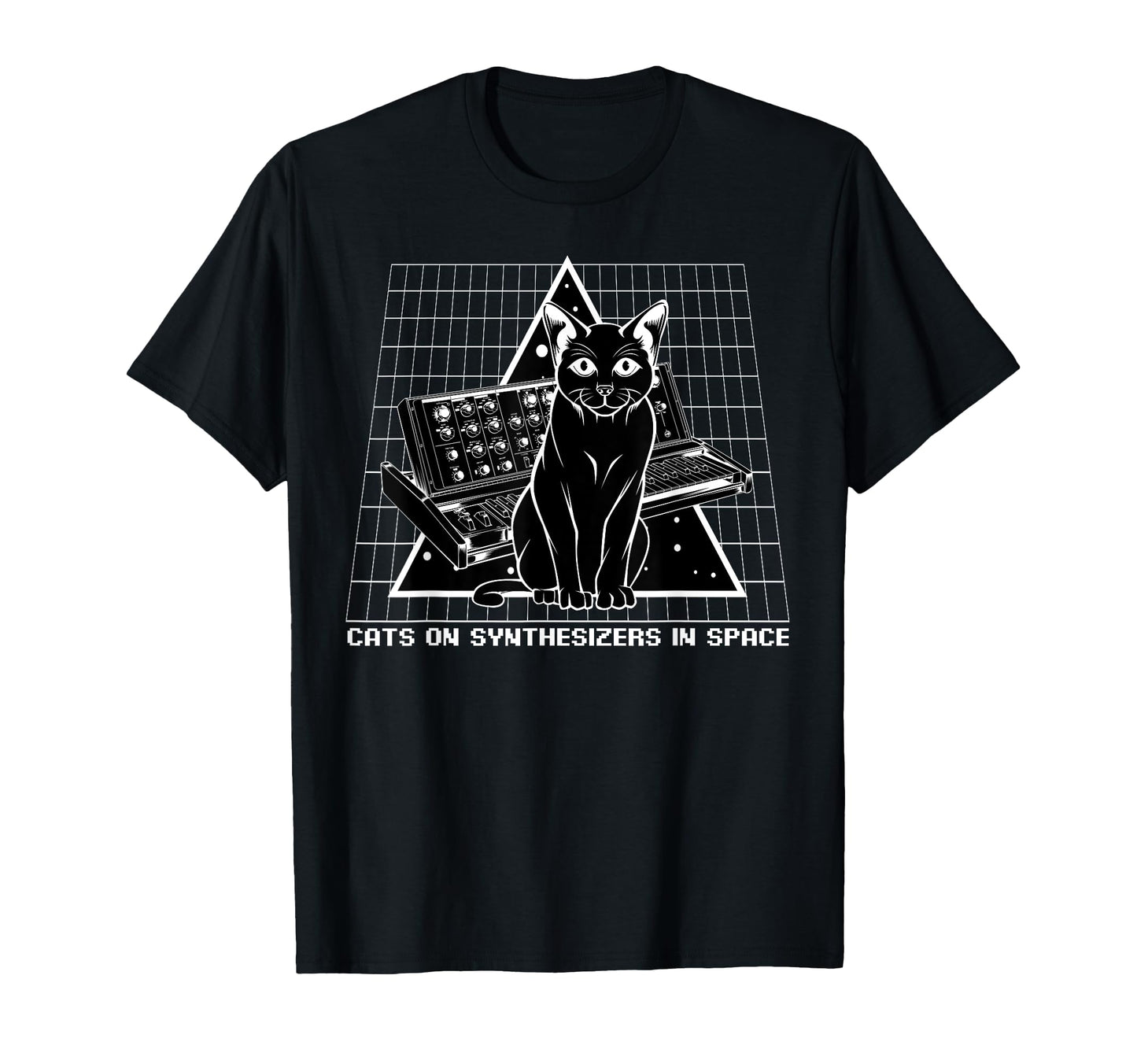 Cats Synthesizers Space Cat Owner T-Shirt - Custom Art Print Unisex - T-Shirt, Sweatshirt, Hoodie