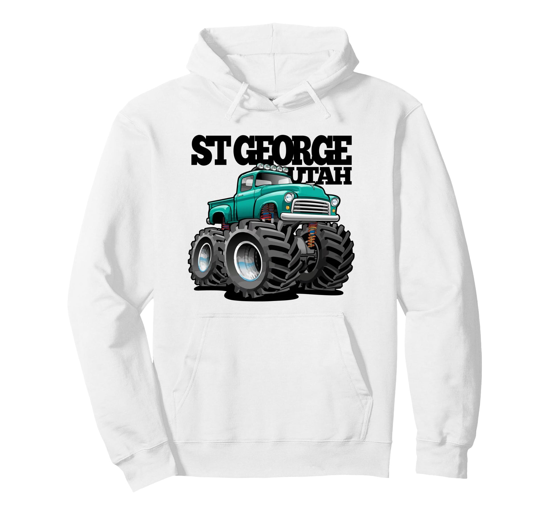 St George Utah Offroad 4X4 Pick Up Truck Hoodie - Unique Graphic Men Women - T-Shirt, Sweatshirt, Hoodie