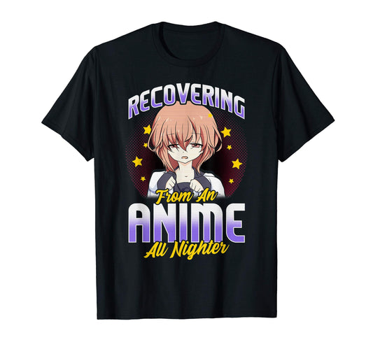 Anime All Nighter Manga Ramen Food K T-Shirt - Custom Art Print for Adults - T-Shirt, Sweatshirt, Hoodie