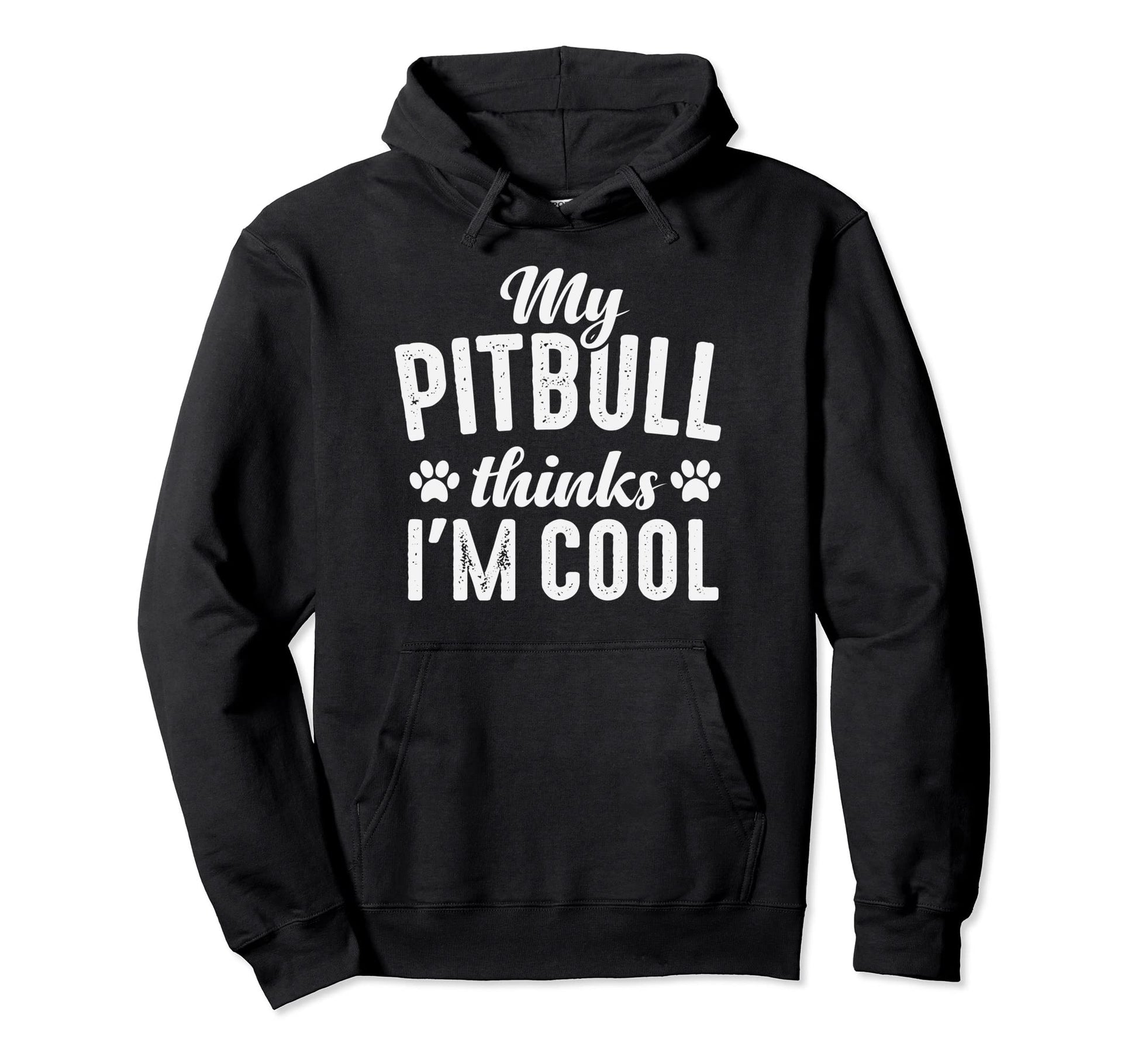 Pitbull My Dog Thinks Im Dog Mom Dad Hoodie - Novelty Apparel Men Women - T-Shirt, Sweatshirt, Hoodie