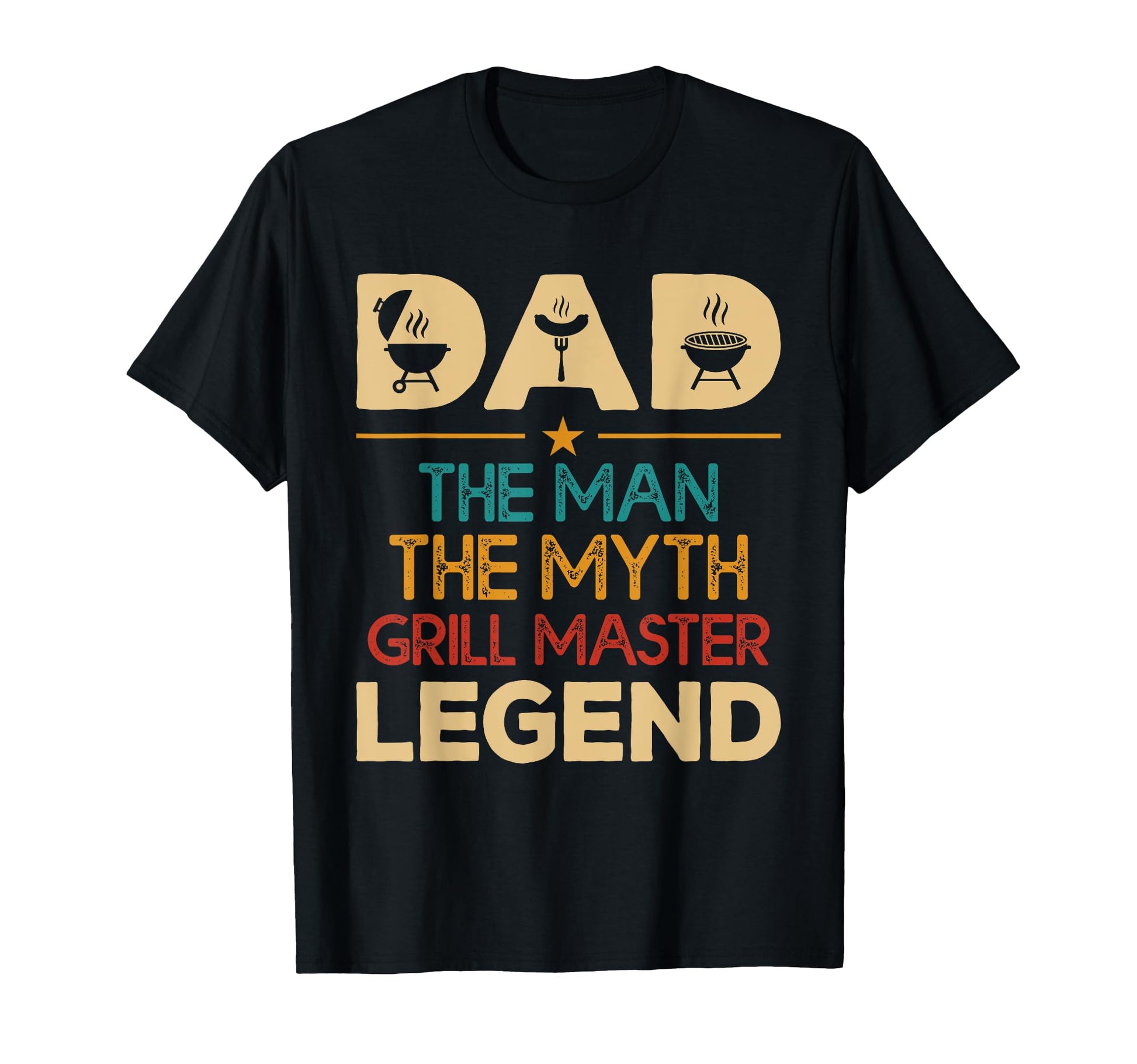 Dad Myth Grill Master Legend Funny T-Shirt - Novelty Apparel for Adults - T-Shirt, Sweatshirt, Hoodie