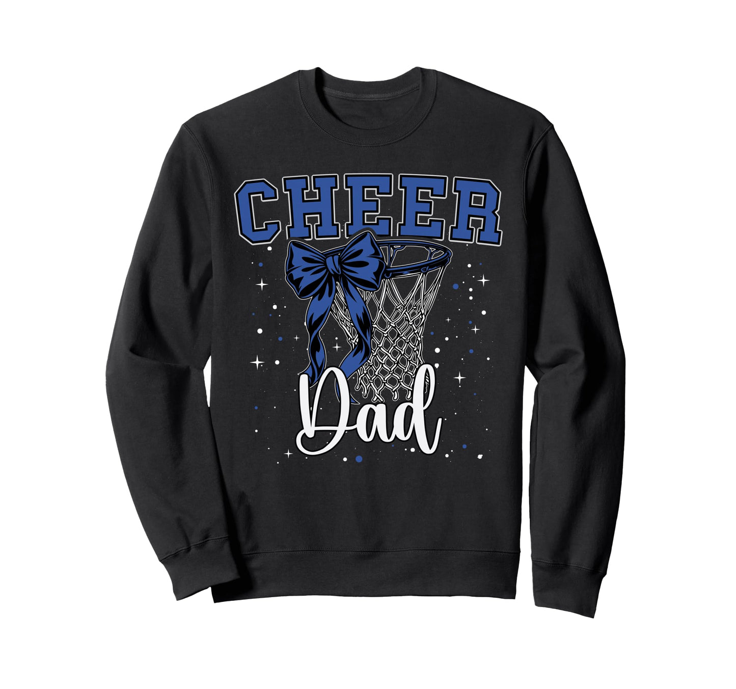 Cheer Dad Papa Bow Sport Basketball Sweatshirt - Aesthetic Graphic Unisex - T-Shirt, Sweatshirt, Hoodie