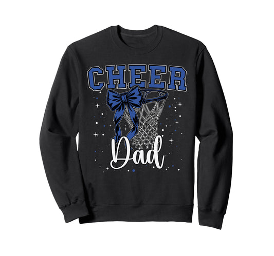 Cheer Dad Papa Bow Sport Basketball Sweatshirt - Aesthetic Graphic Unisex - T-Shirt, Sweatshirt, Hoodie