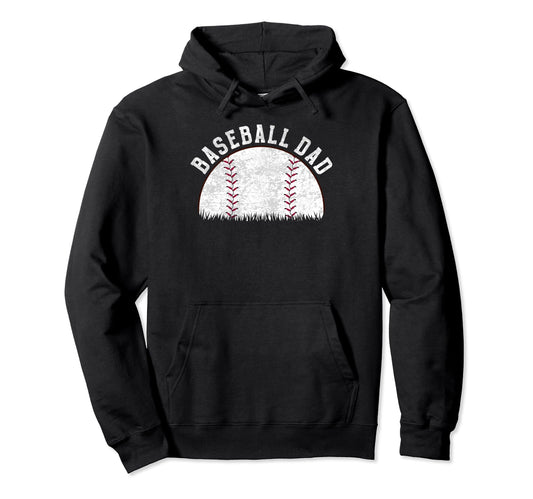 Baseball Father Mens Softball Hoodie - Fun Novelty Design for Adults - T-Shirt, Sweatshirt, Hoodie