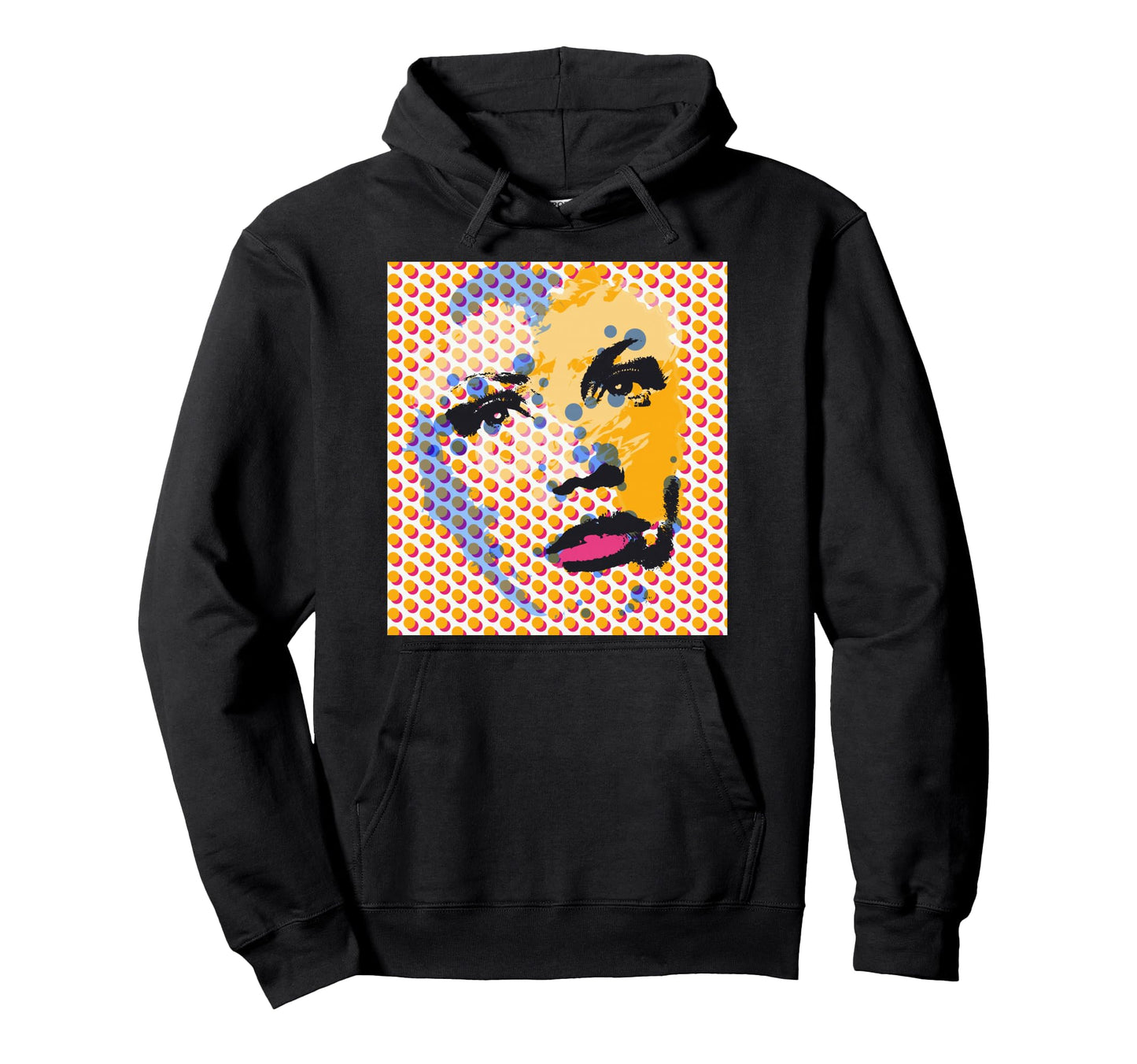 Pop Art 60S Love Portrait Face Hoodie - Unique Graphic Men Women - T-Shirt, Sweatshirt, Hoodie