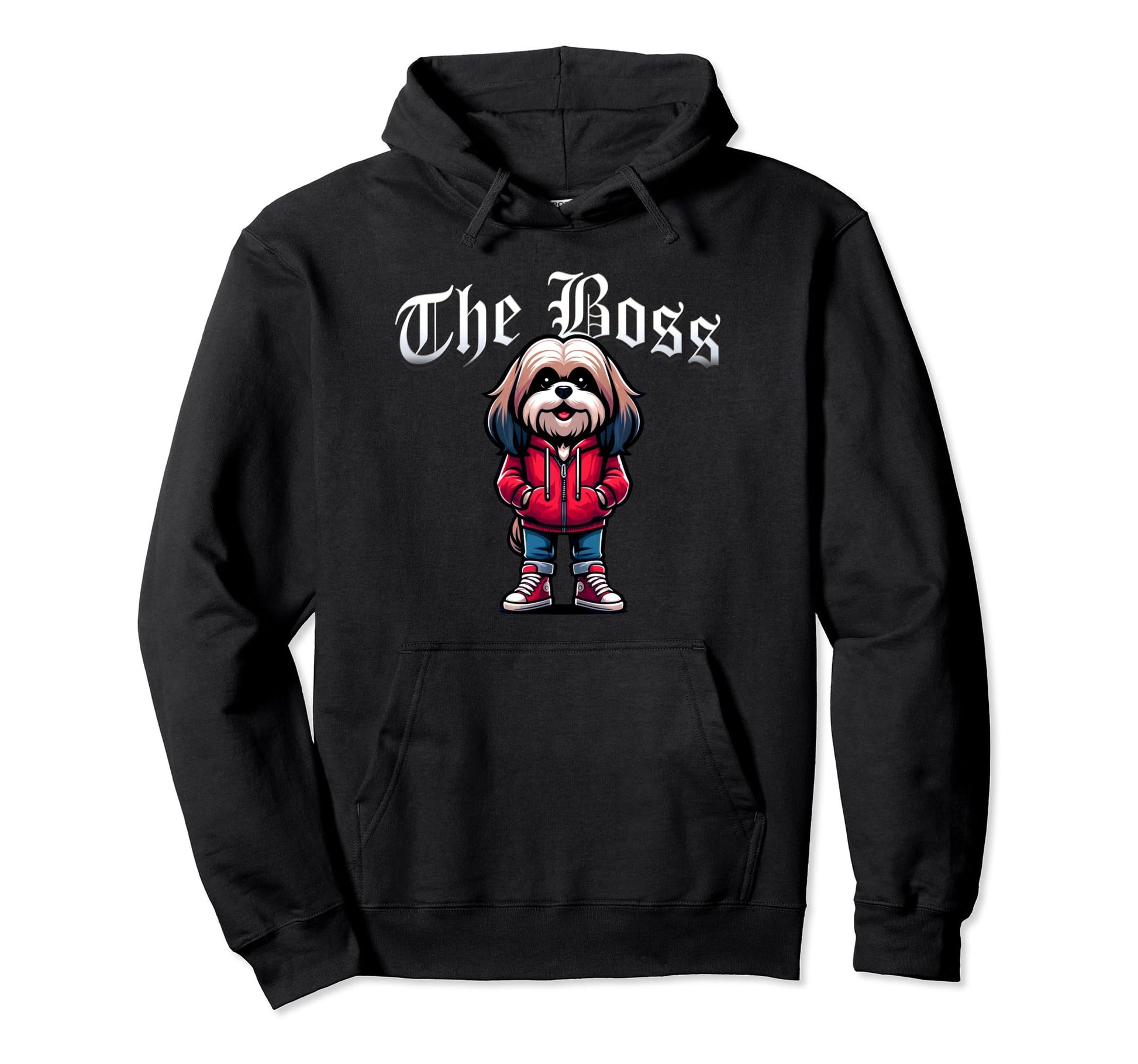 Lhasa Apso Dog Boss Jacket Outfit Dog Hoodie - Trendy Graphic for Adults - T-Shirt, Sweatshirt, Hoodie