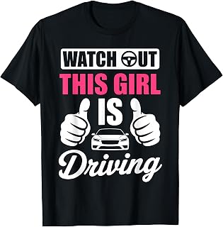 Funny New Driver Art for Women Teen Girls Student Drivers T-Shirt Unisex T-shirt, Sweatshirt, Hoodie, Long Sleeve Tee - T-Shirt, Sweatshirt, Hoodie