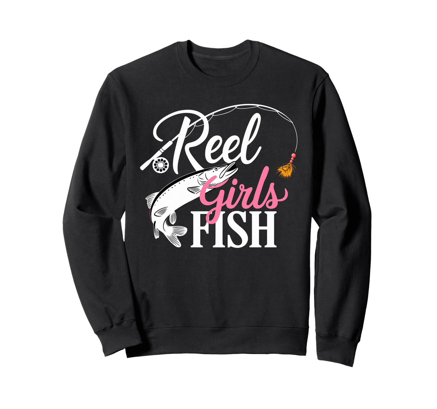 Reel Fish Fisher Mom Bass Sweatshirt - Fun Novelty Design for Adults - T-Shirt, Sweatshirt, Hoodie