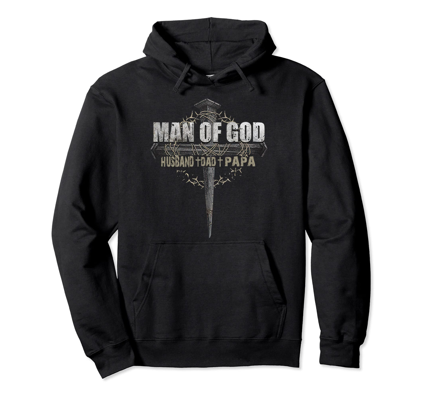 God Christian Husband Dad Papa Hoodie - Custom Art Print for Adults - T-Shirt, Sweatshirt, Hoodie