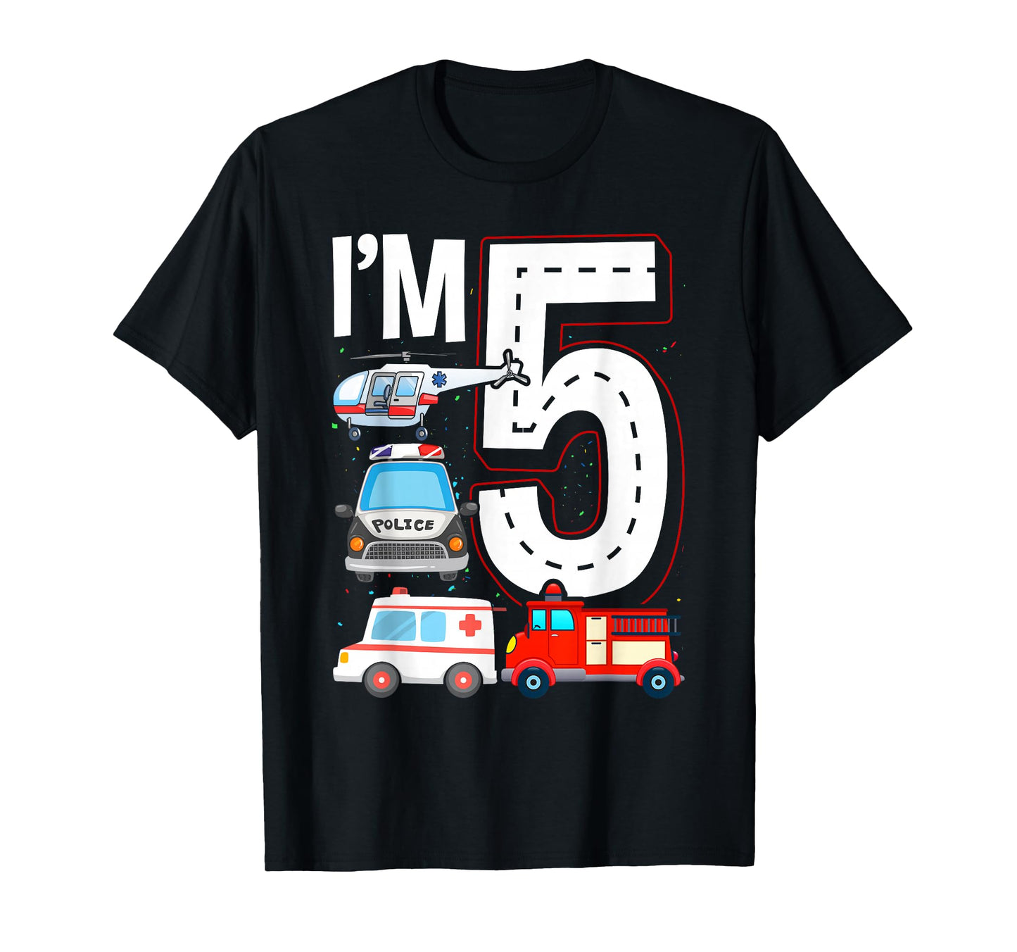 Emergency Vehicles 5Th Birthday Fire T-Shirt - Streetwear Style Men Women - T-Shirt, Sweatshirt, Hoodie