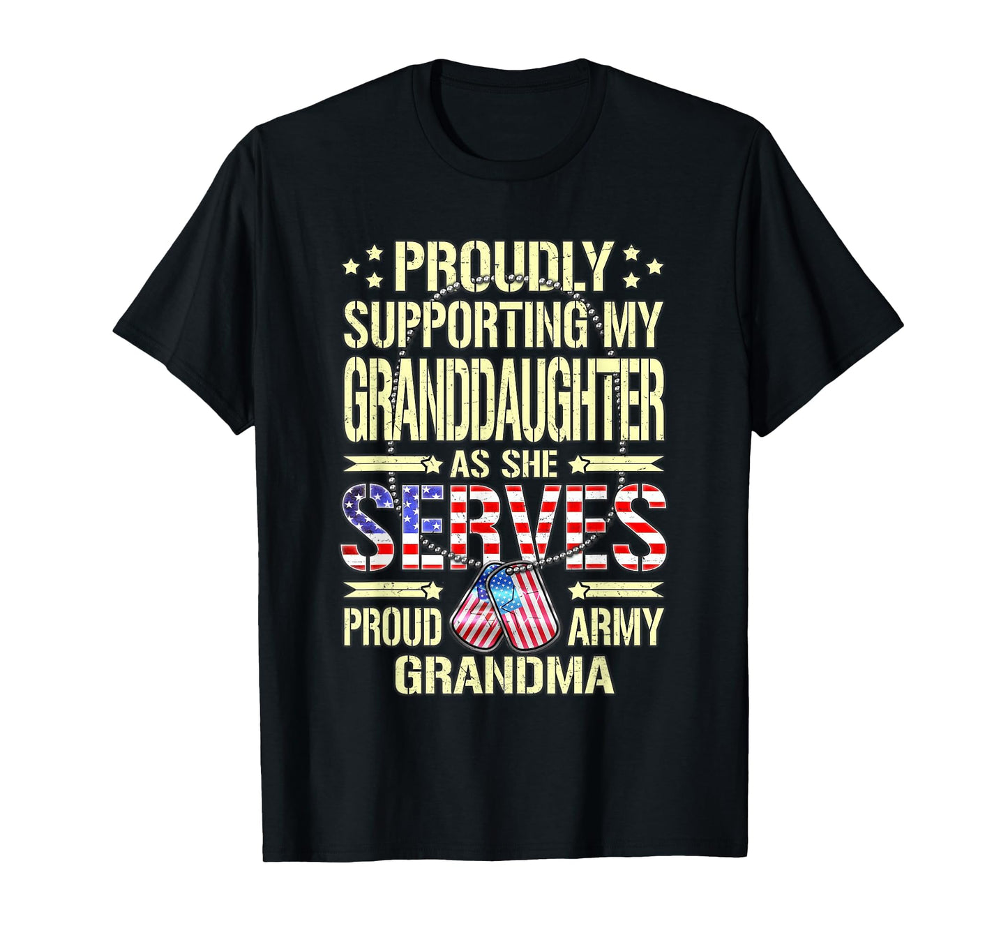 Support My Granddaughter As She Serves T-Shirt - Unique Graphic Unisex - T-Shirt, Sweatshirt, Hoodie