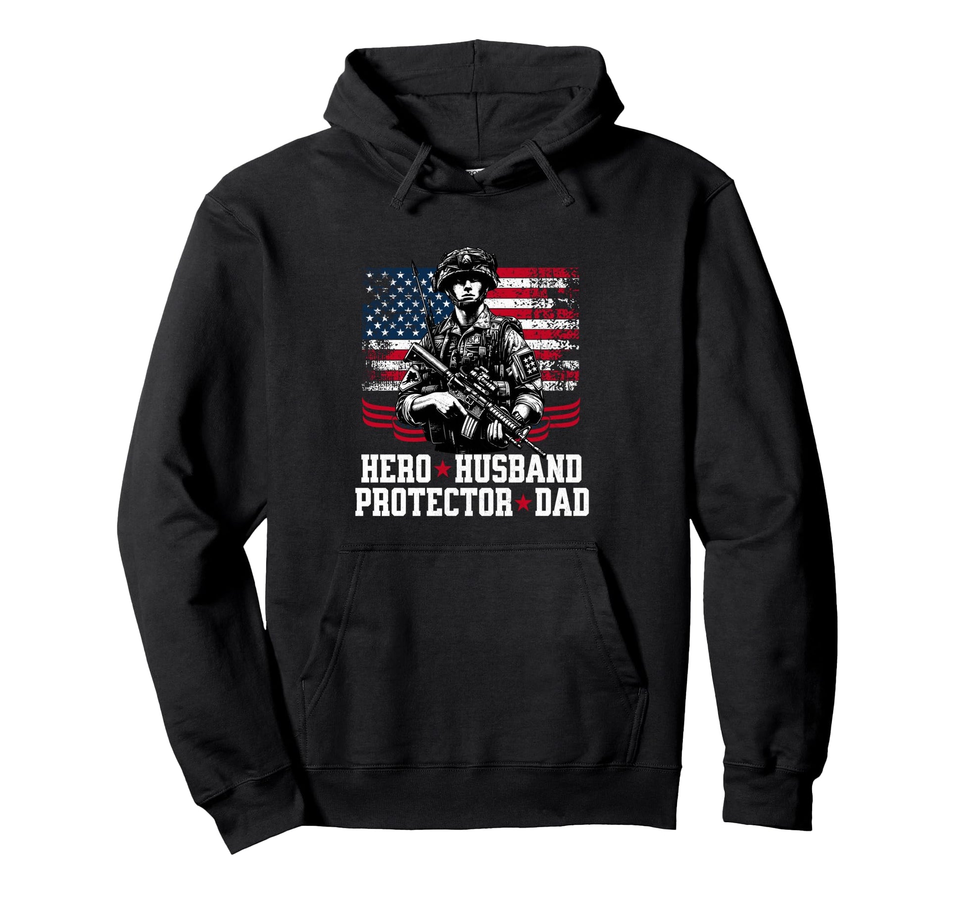 Hero Husband Proctor Dad Military Hoodie - Fun Novelty Design for Adults - T-Shirt, Sweatshirt, Hoodie