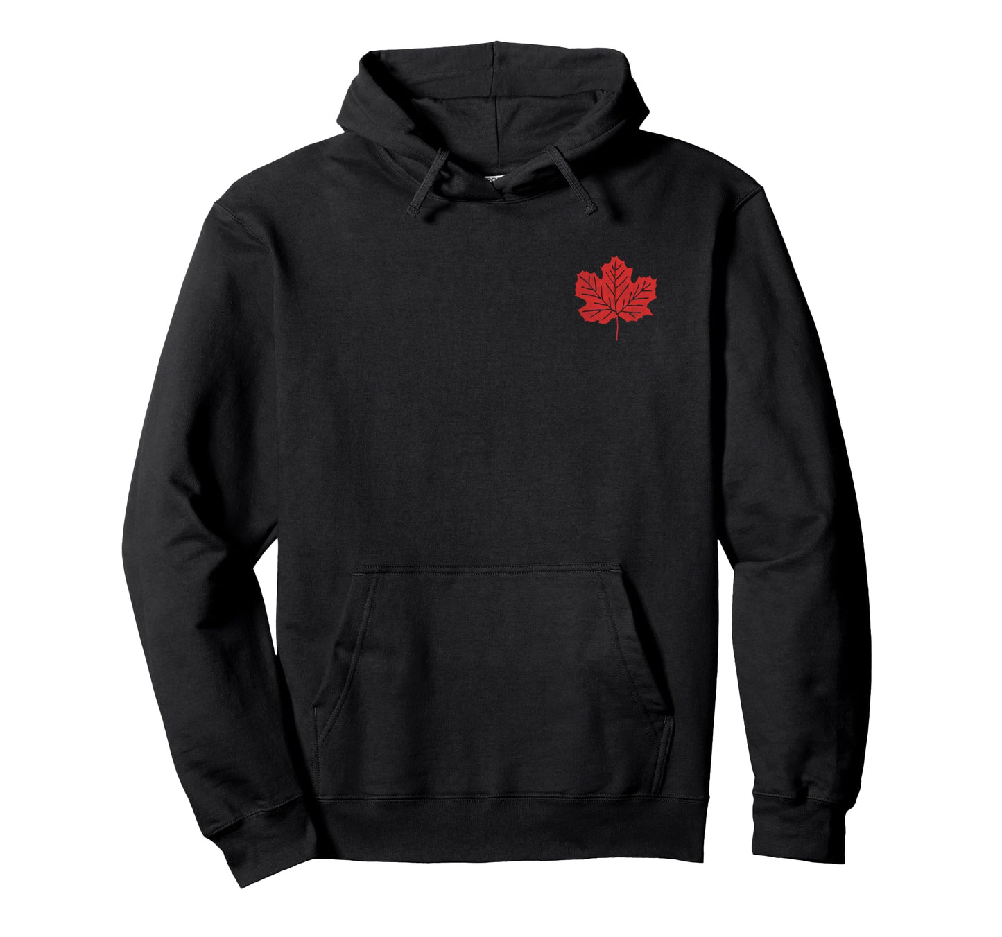 Canadian Maple Leaf Chest Logo Flag Hoodie - Trendy Graphic for Adults - T-Shirt, Sweatshirt, Hoodie