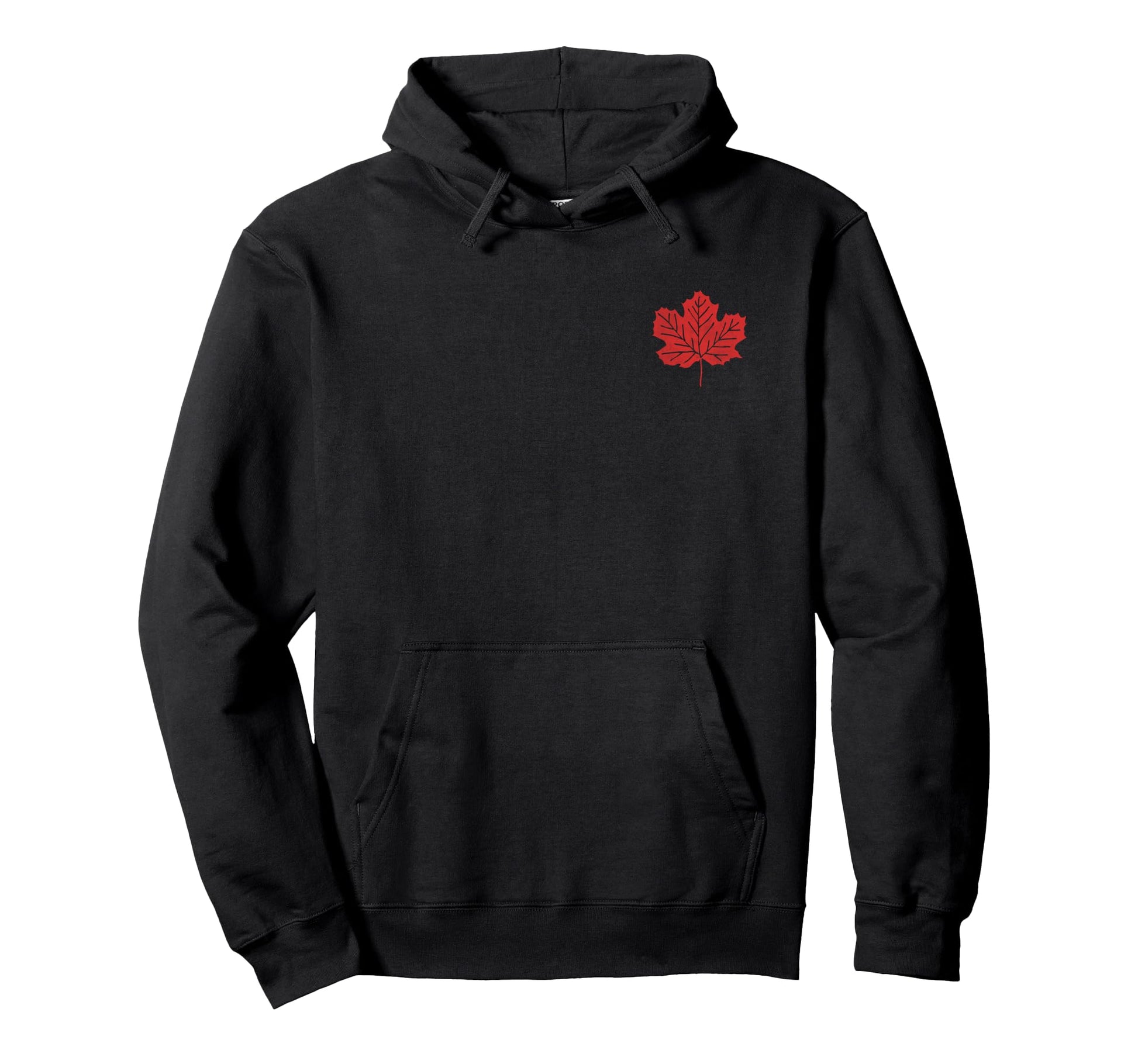 Canadian Maple Leaf Chest Logo Flag Hoodie - Trendy Graphic for Adults - T-Shirt, Sweatshirt, Hoodie