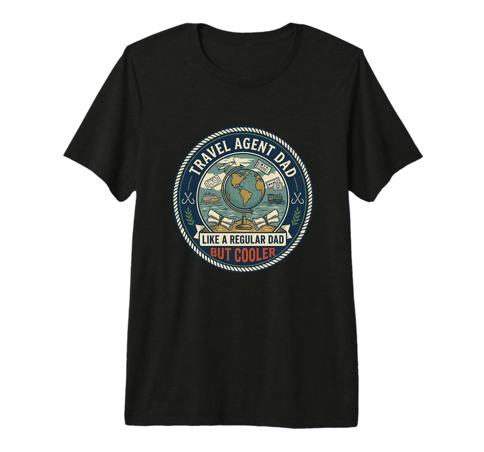 Mens Travel Agent Dad Tourism T-Shirt - Minimalist Print for Adults - T-Shirt, Sweatshirt, Hoodie