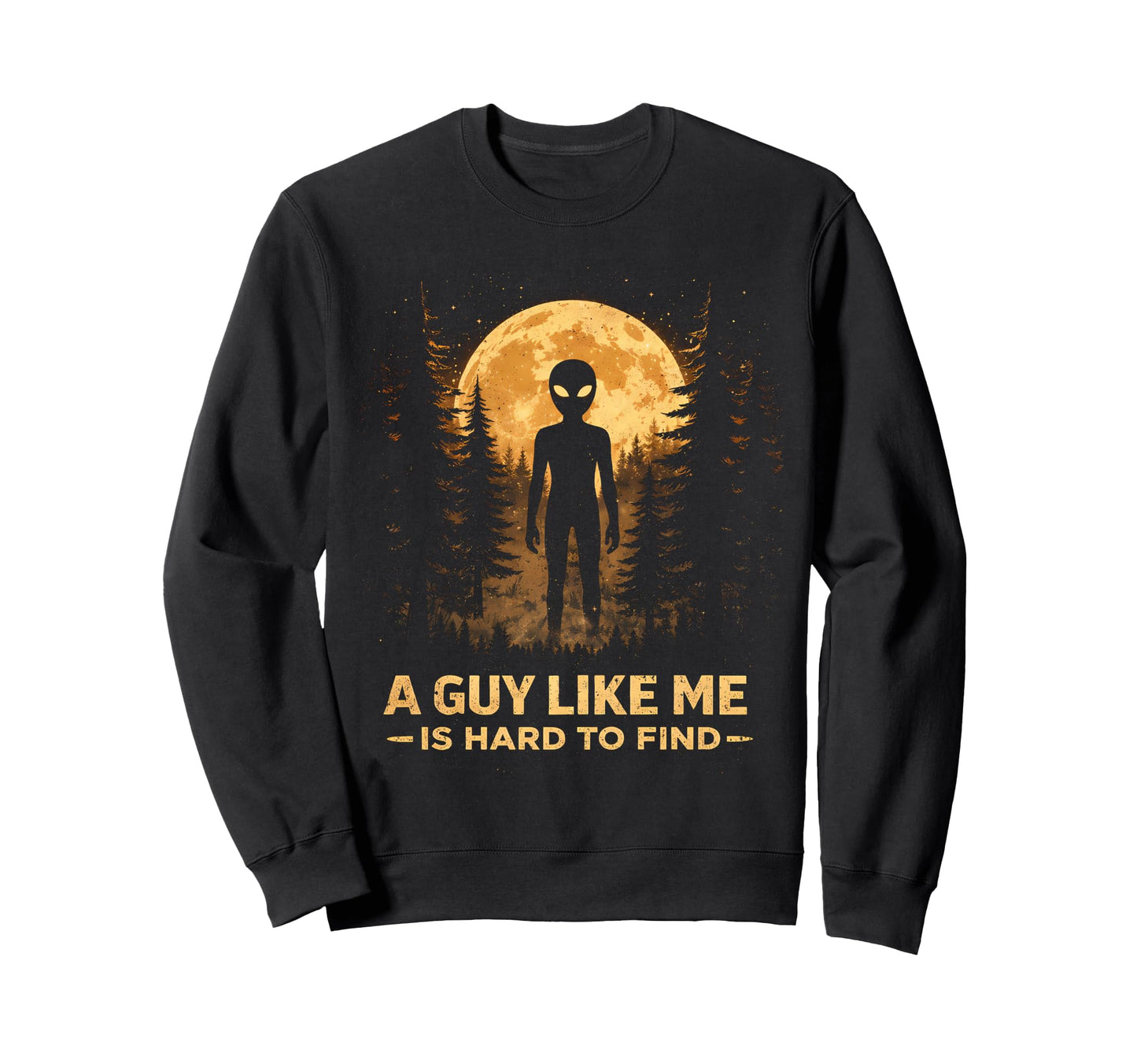 Funny Alien Sunset Forest Sci Fi Sweatshirt - Unique Graphic for Adults - T-Shirt, Sweatshirt, Hoodie