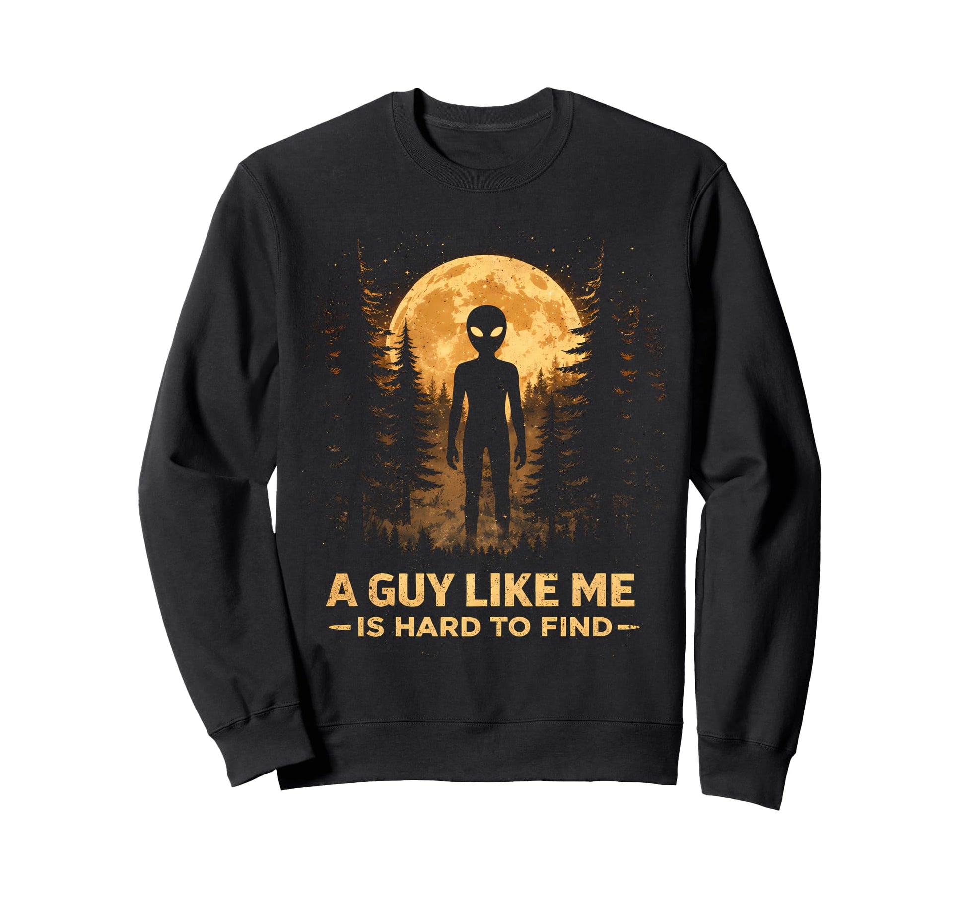 Funny Alien Sunset Forest Sci Fi Sweatshirt - Unique Graphic for Adults - T-Shirt, Sweatshirt, Hoodie