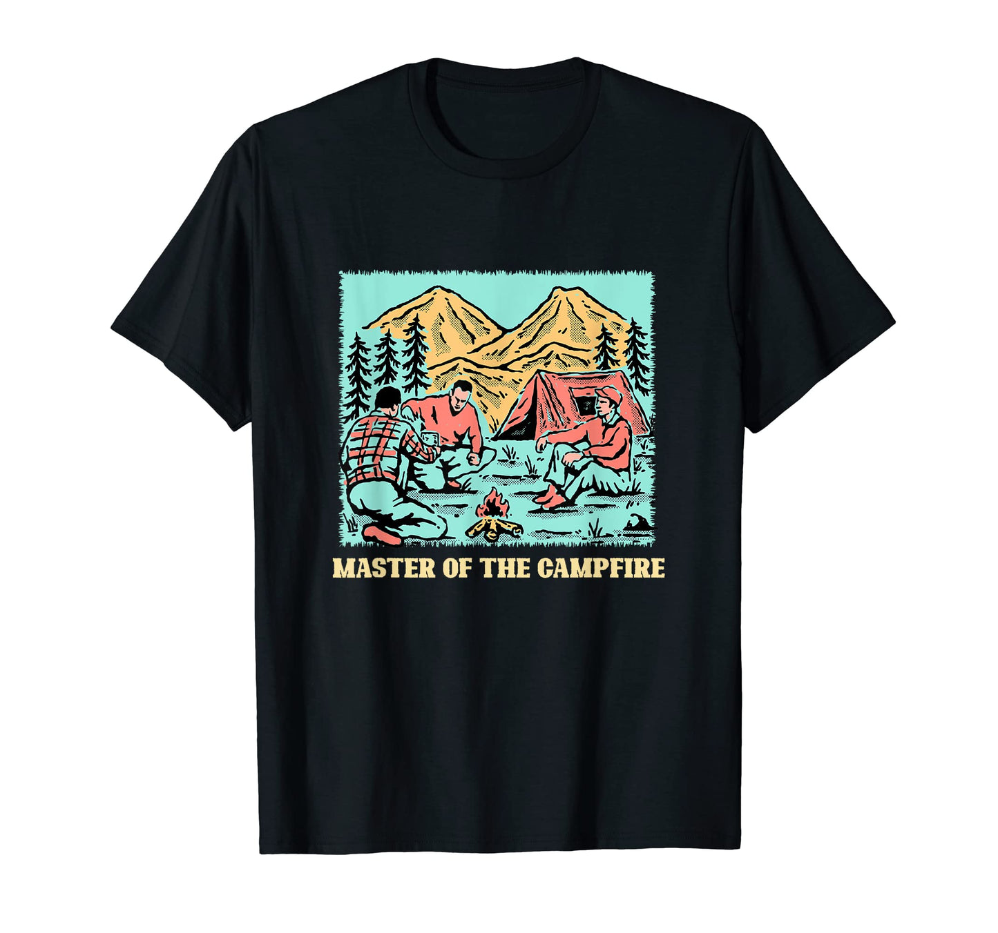 Master Campfire Camping Dad Camper T-Shirt - Minimalist Print Men Women - T-Shirt, Sweatshirt, Hoodie