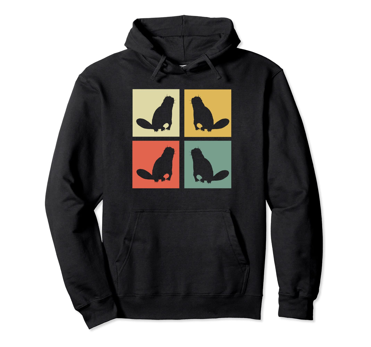 Beaver Pop Art Forest Animal Lover Hoodie - Aesthetic Graphic for Adults - T-Shirt, Sweatshirt, Hoodie