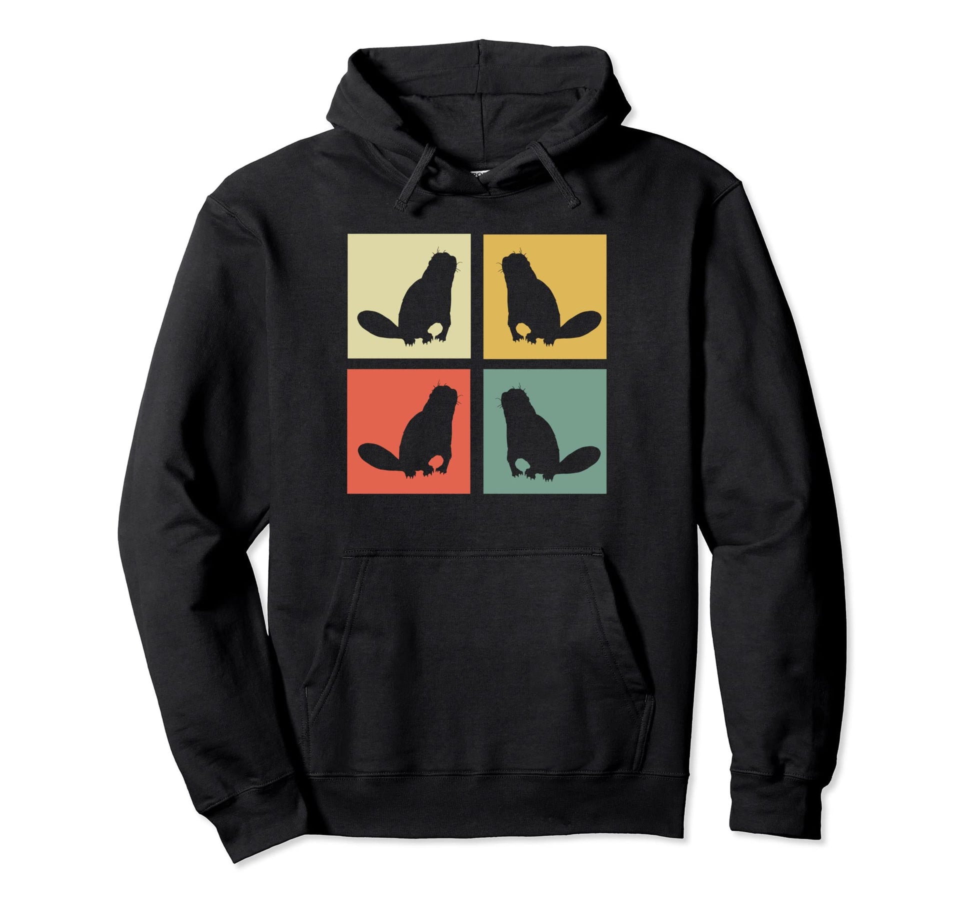 Beaver Pop Art Forest Animal Lover Hoodie - Aesthetic Graphic for Adults - T-Shirt, Sweatshirt, Hoodie
