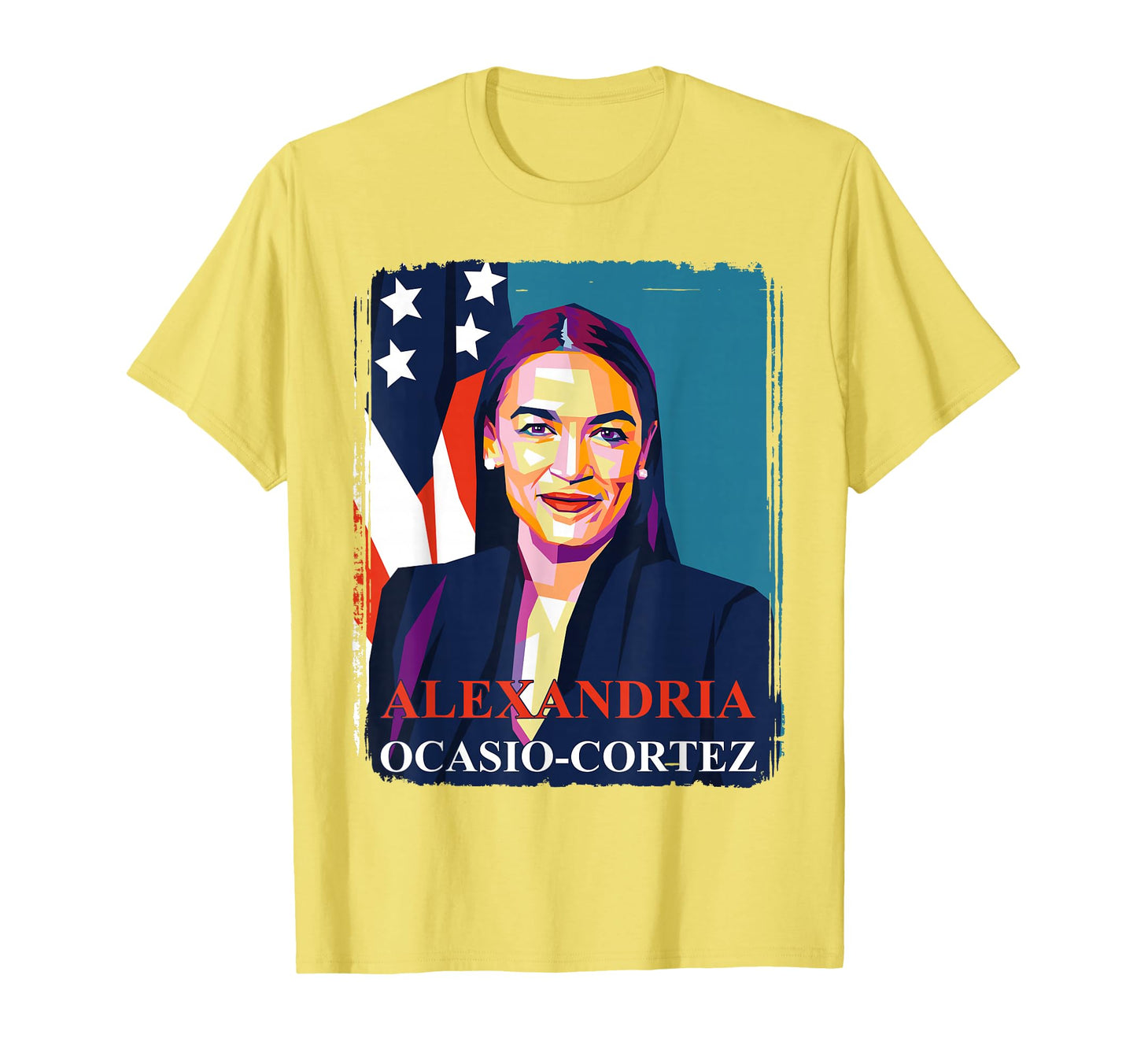 Alexandria Ocasio Cortez Aoc Flag T-Shirt - Aesthetic Graphic for Adults - T-Shirt, Sweatshirt, Hoodie