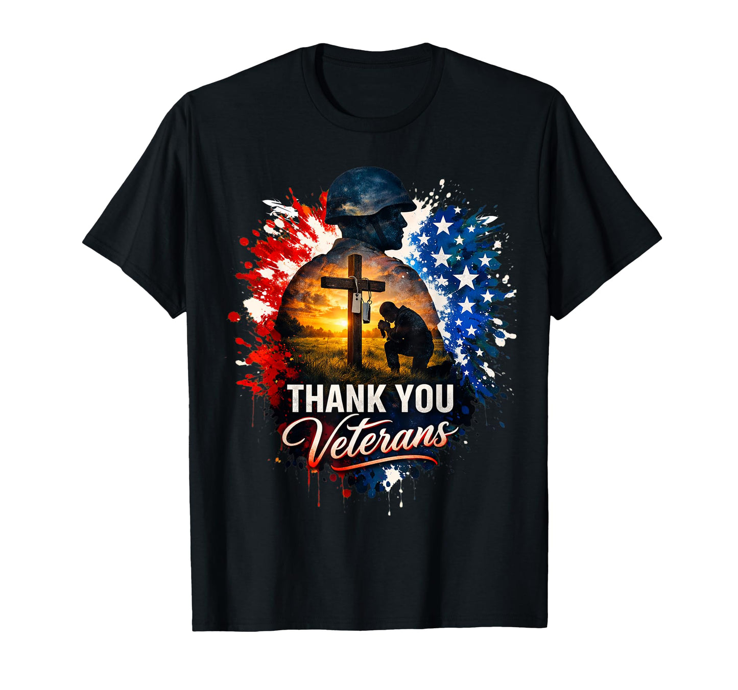 Thank You Veterans Day Memorial Day T-Shirt - Fun Novelty Design Unisex - T-Shirt, Sweatshirt, Hoodie